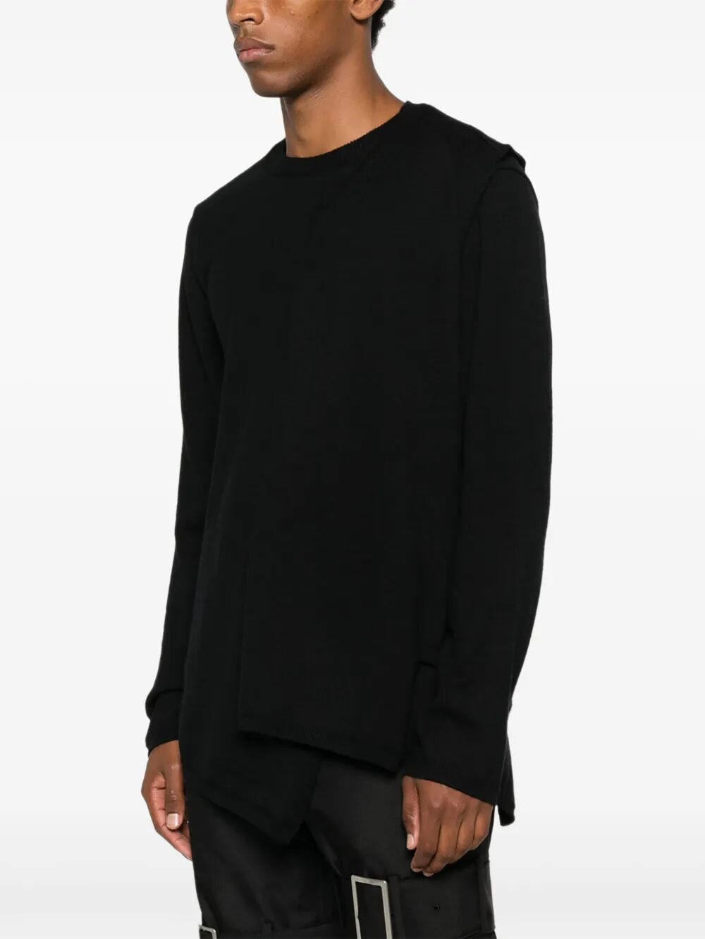 COMME DES GARÇONS HOMME PLUS Asymmetrical Wool Shirt for Men - FW25