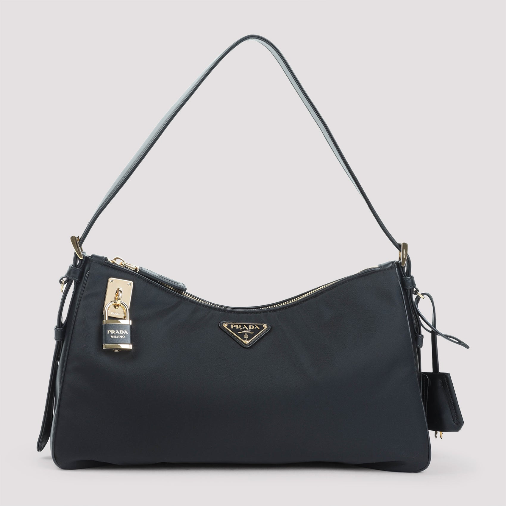 PRADA Elegant Recycled Polyamide Handbag - 35cm Width