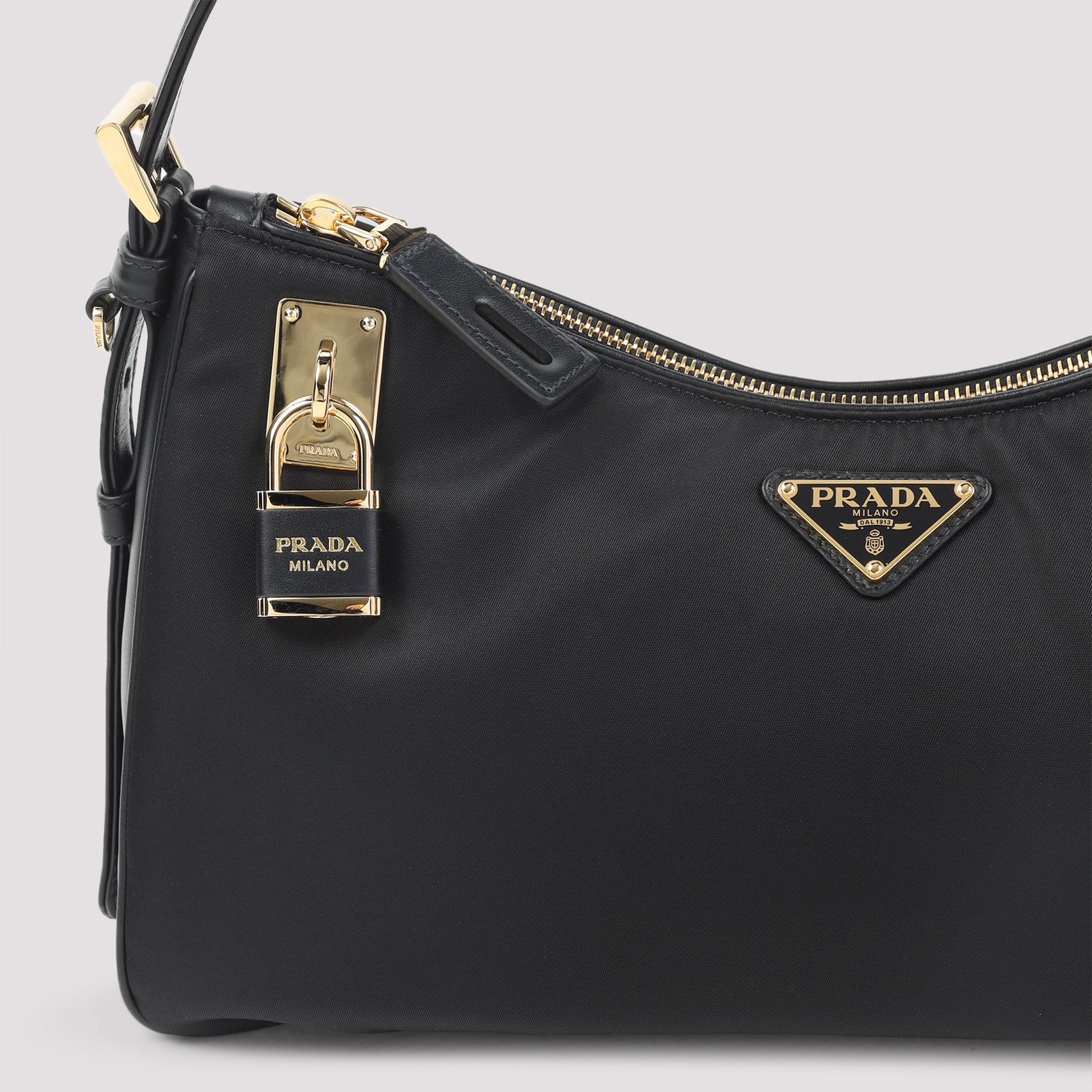 PRADA Elegant Recycled Polyamide Handbag - 35cm Width