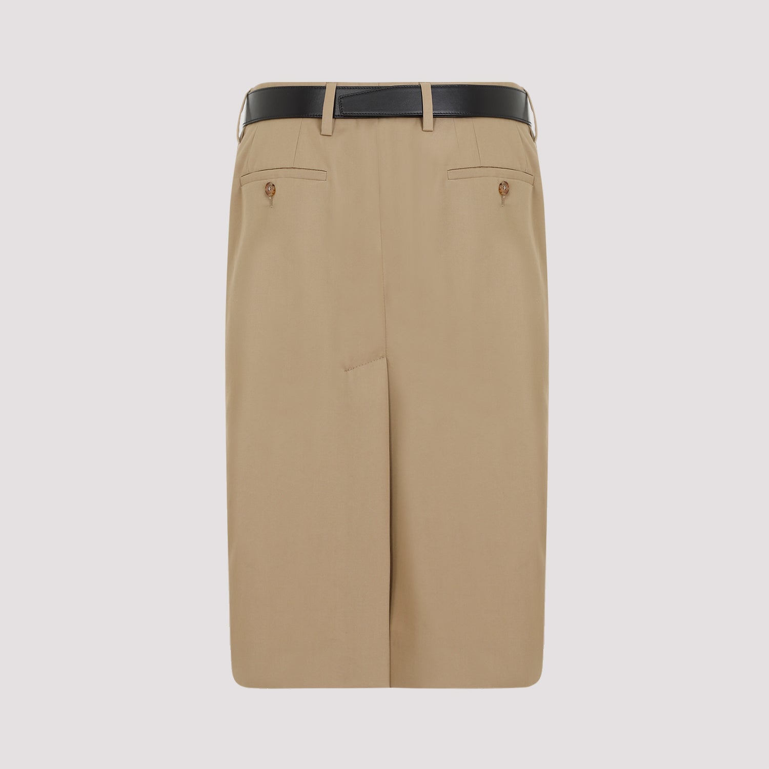 PRADA Stylish Knee-Length Skirt with Leather Belt