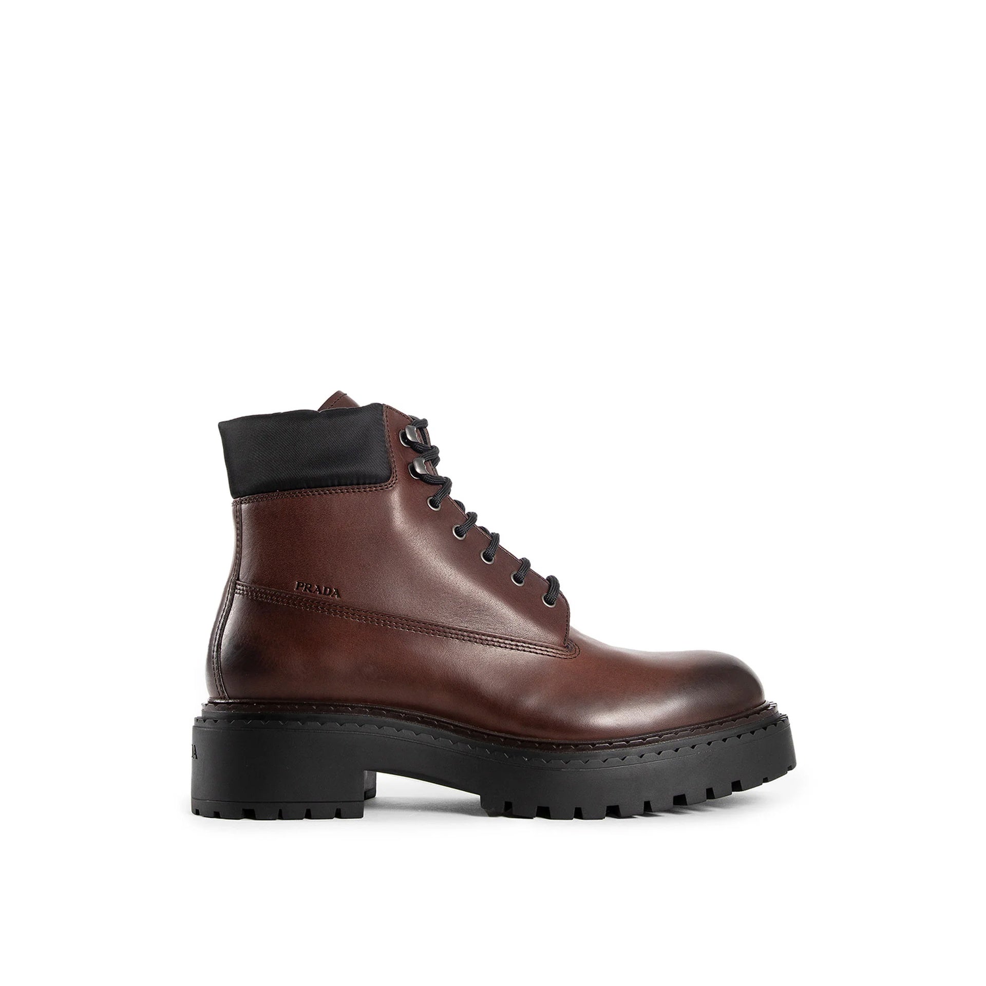 PRADA Stylish Leather Ankle Boots for Men