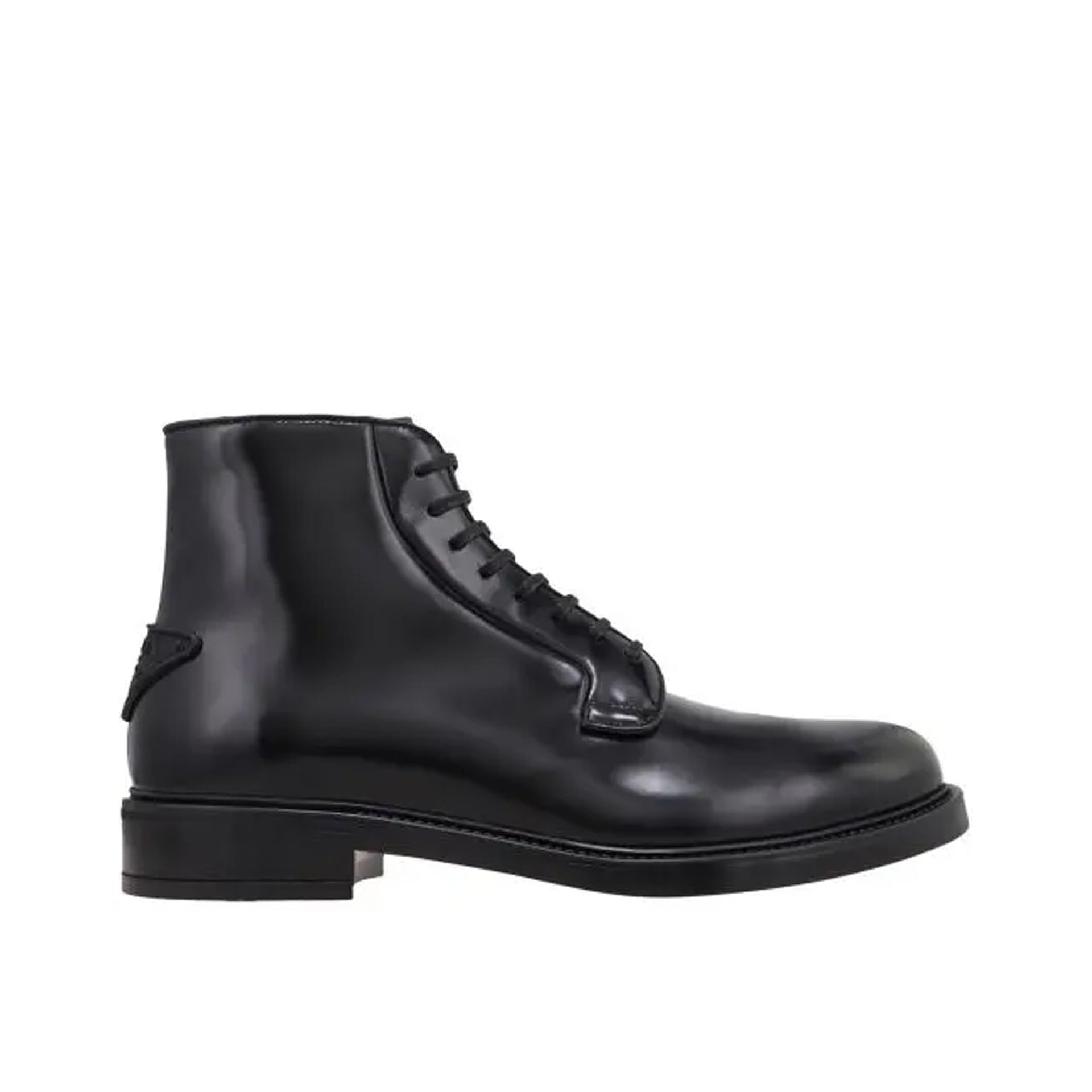 PRADA Luxury Leather Lace-Up Ankle Boots for Men