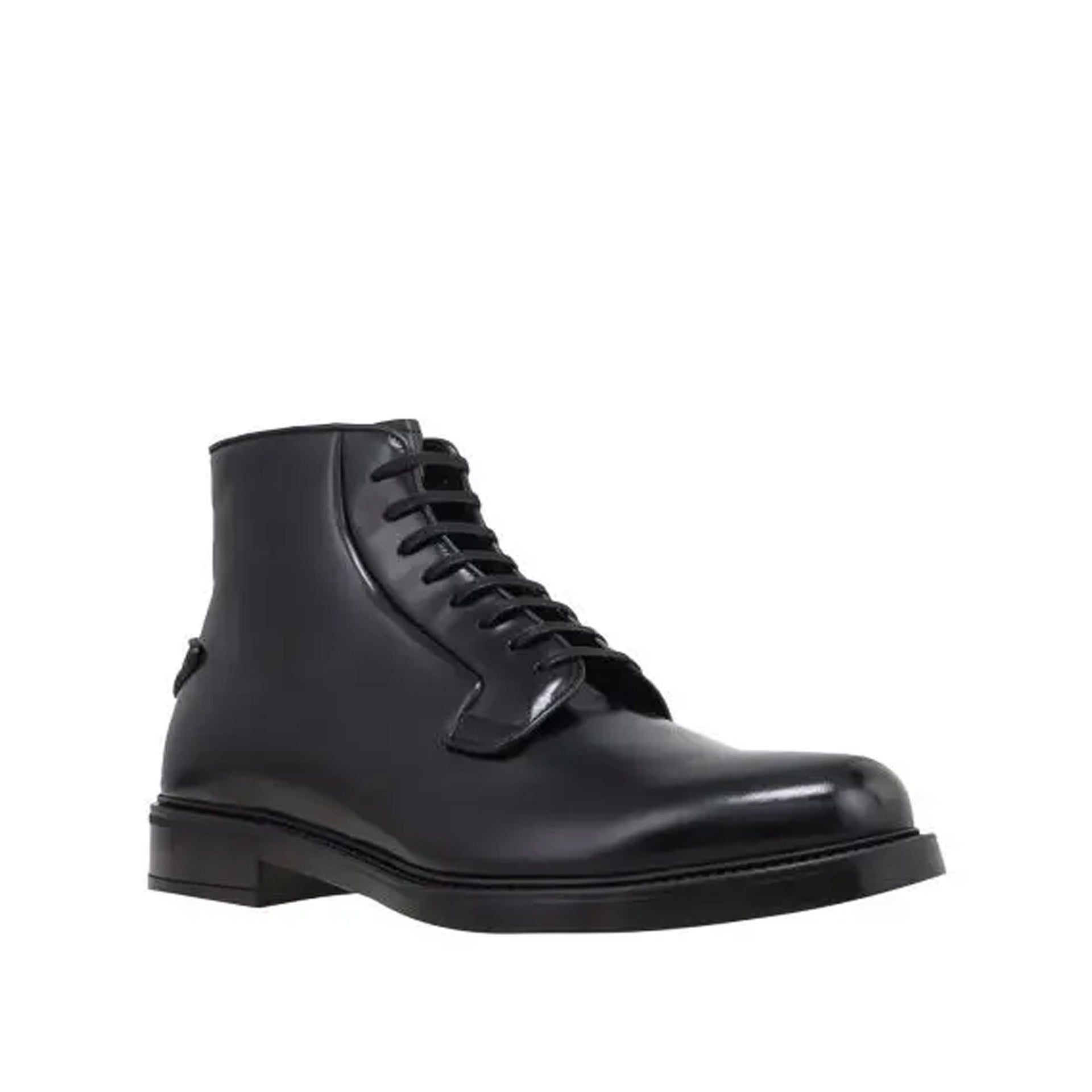 PRADA Luxury Leather Lace-Up Ankle Boots for Men