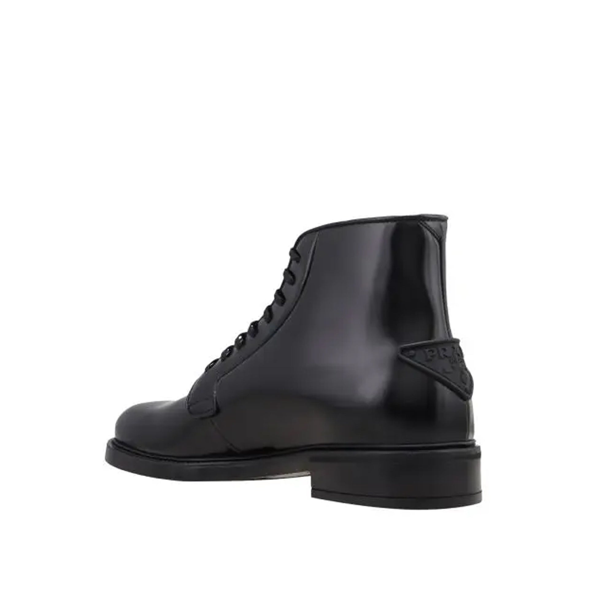 PRADA Luxury Leather Lace-Up Ankle Boots for Men