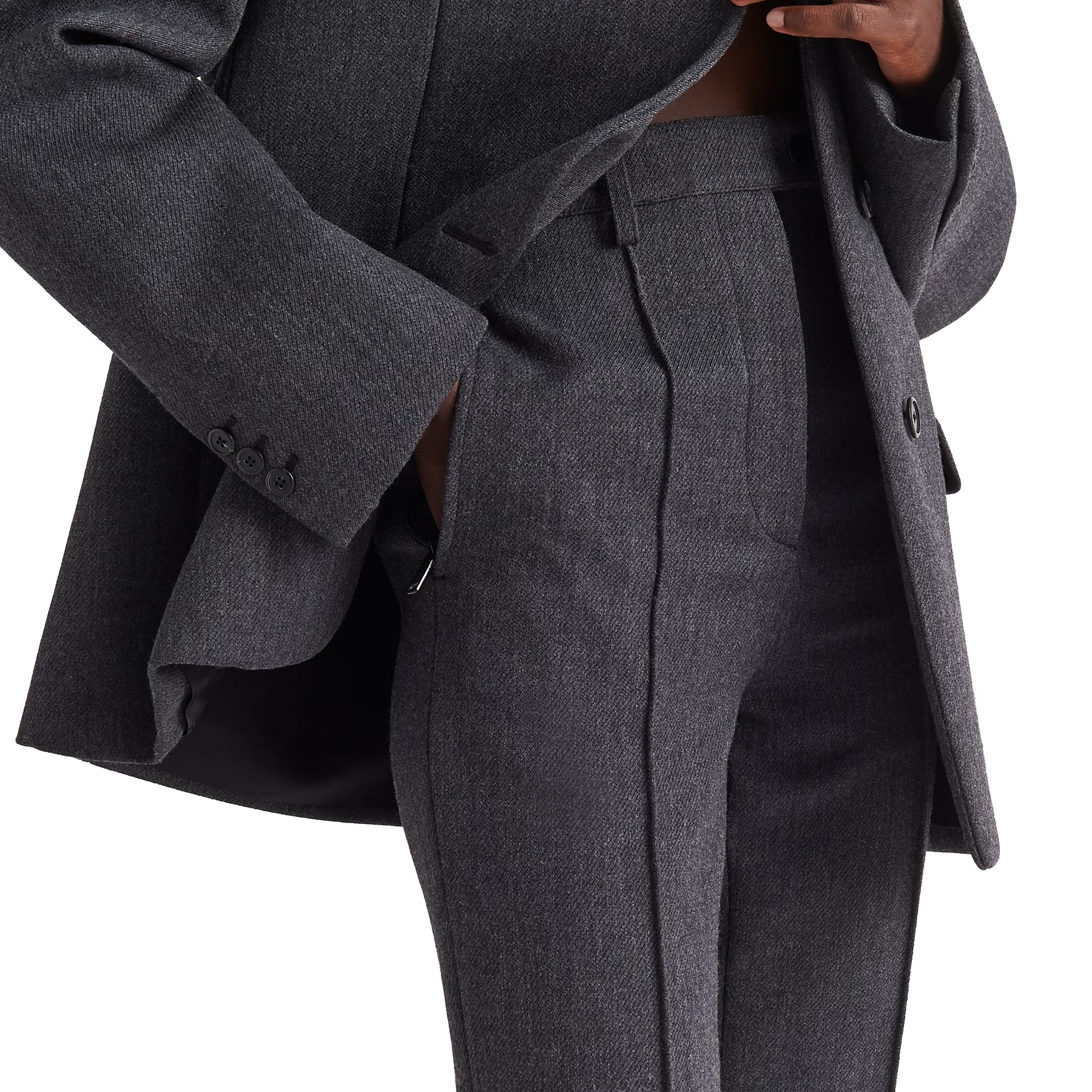 PRADA Elevated Wool Pants with High Waist - 102 cm Length