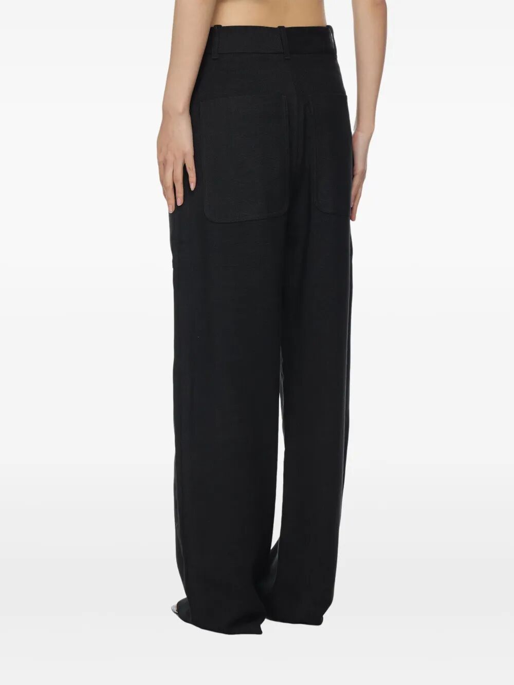 STUDIO NICHOLSON Zip Front Wide Leg Pants