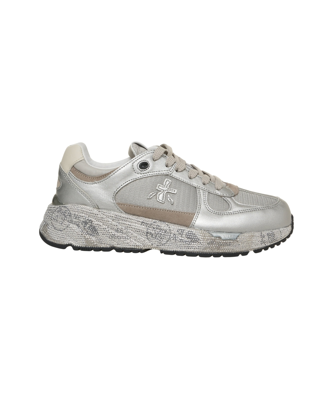 PREMIATA Glitter-Finished Elevated Sole Sneakers for Women