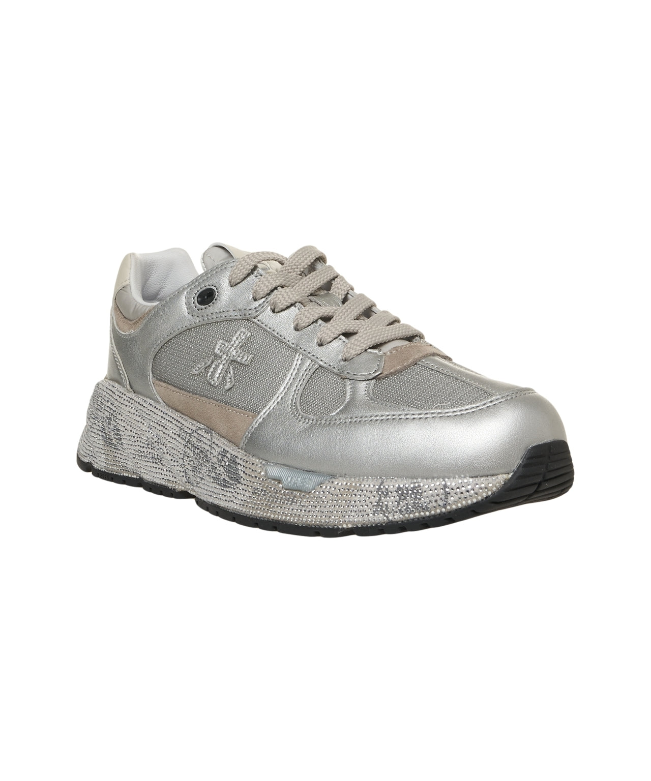 PREMIATA Glitter-Finished Elevated Sole Sneakers for Women