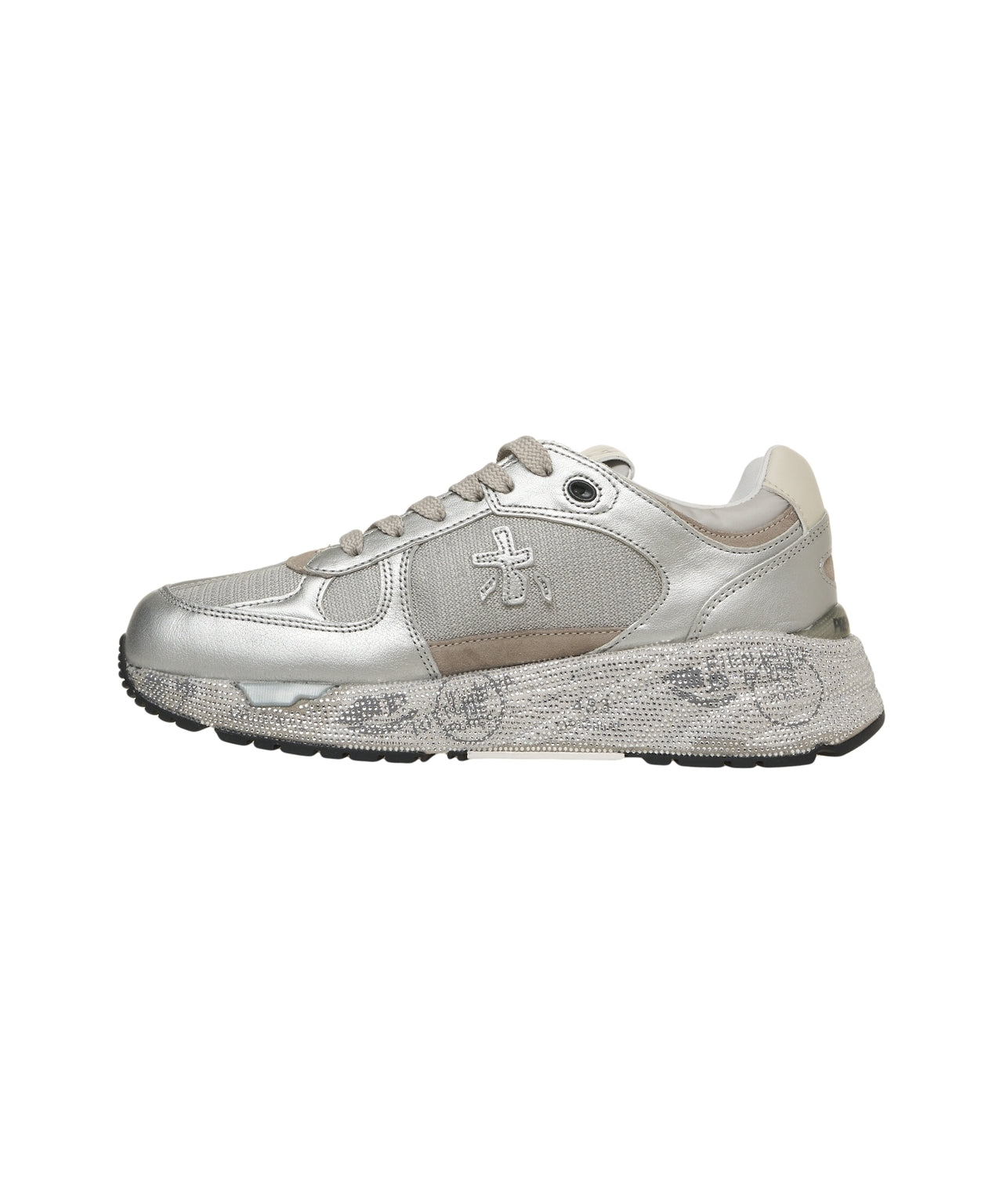PREMIATA Glitter-Finished Elevated Sole Sneakers for Women