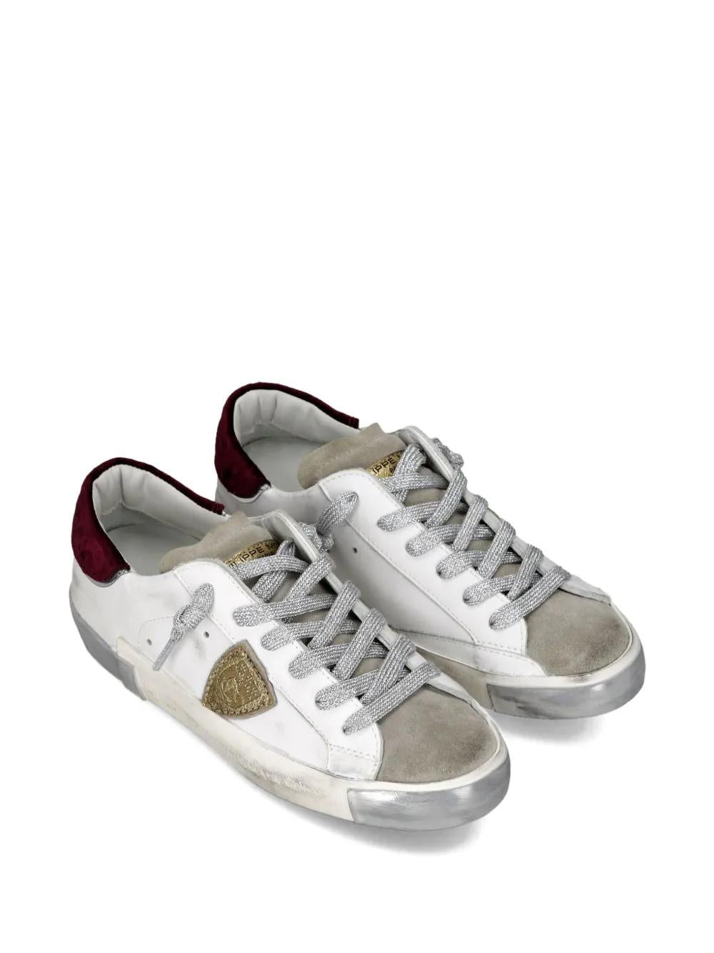 PHILIPPE MODEL PARIS Low-Top Distressed Leather Sneakers for Women