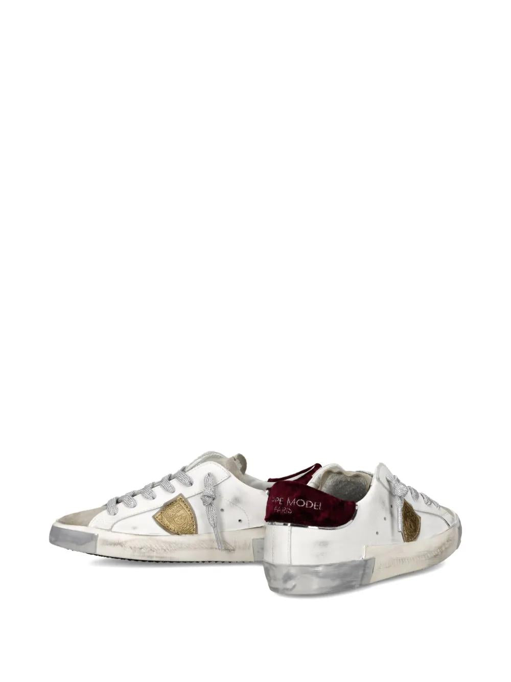 PHILIPPE MODEL PARIS Low-Top Distressed Leather Sneakers for Women