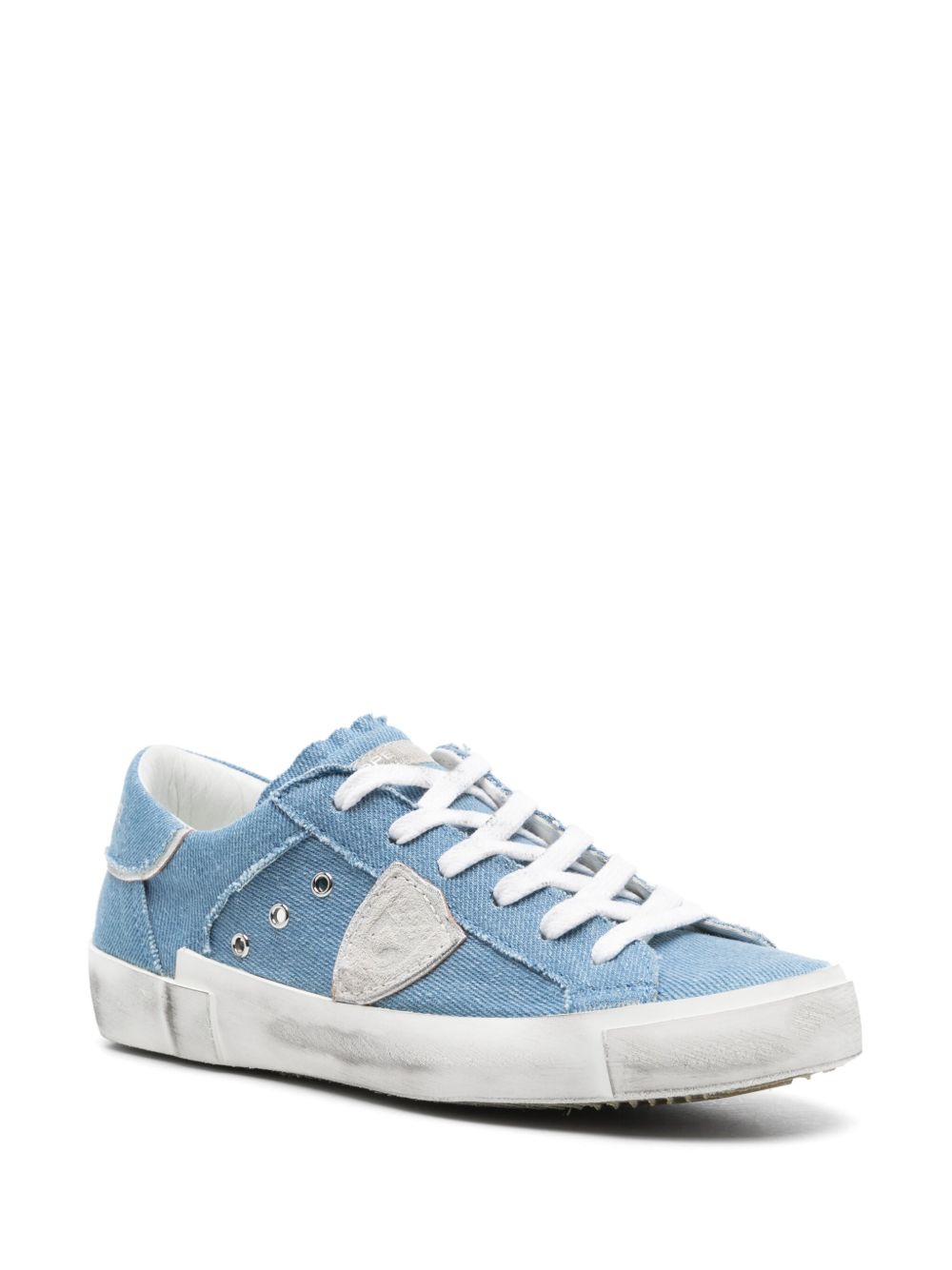 PHILIPPE MODEL PARIS Distressed Lace-Up Sneakers for Women