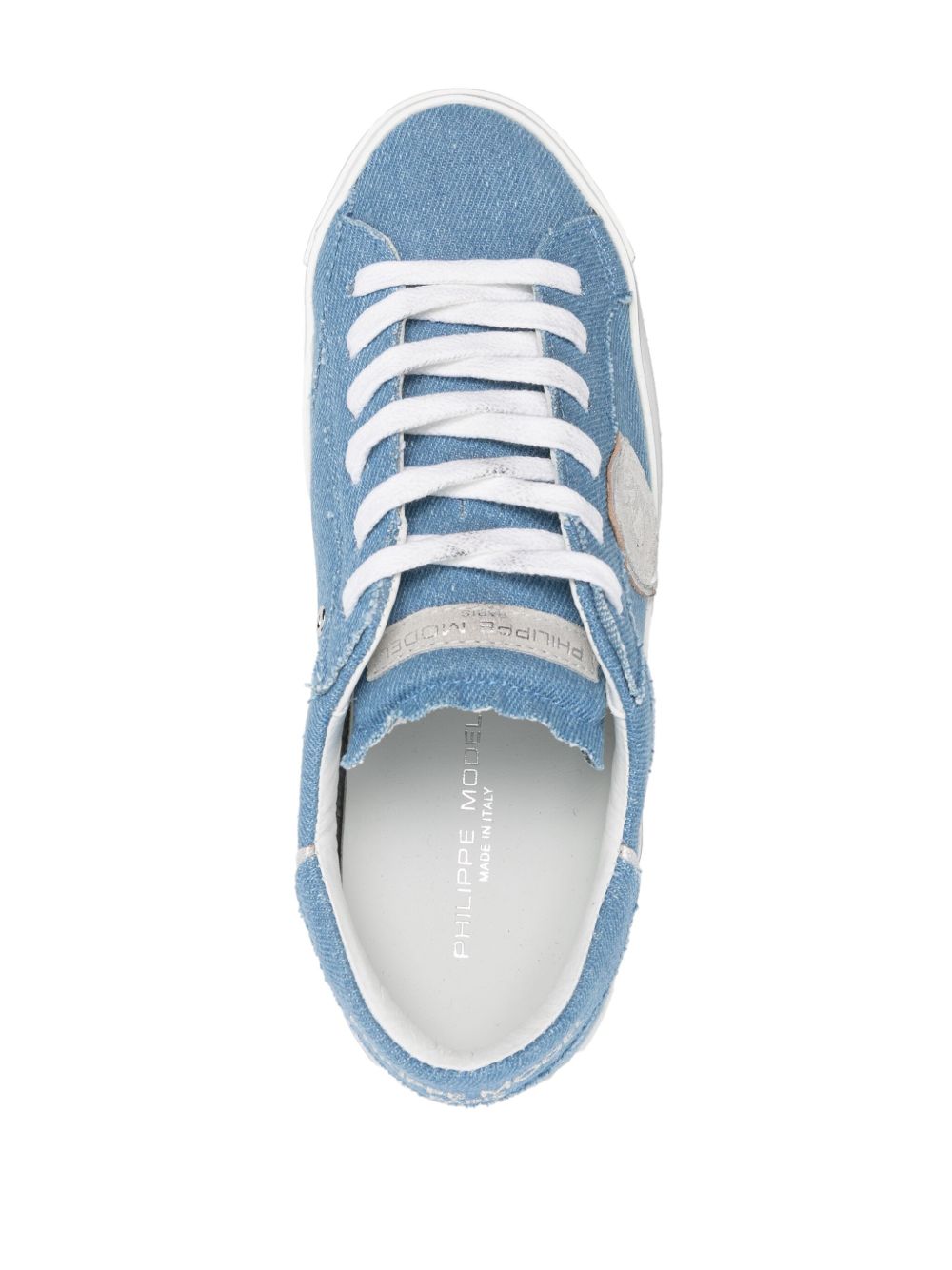 PHILIPPE MODEL PARIS Distressed Lace-Up Sneakers for Women