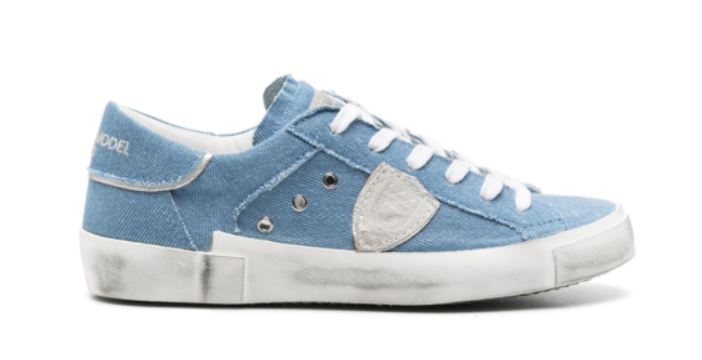 PHILIPPE MODEL PARIS Distressed Lace-Up Sneakers for Women