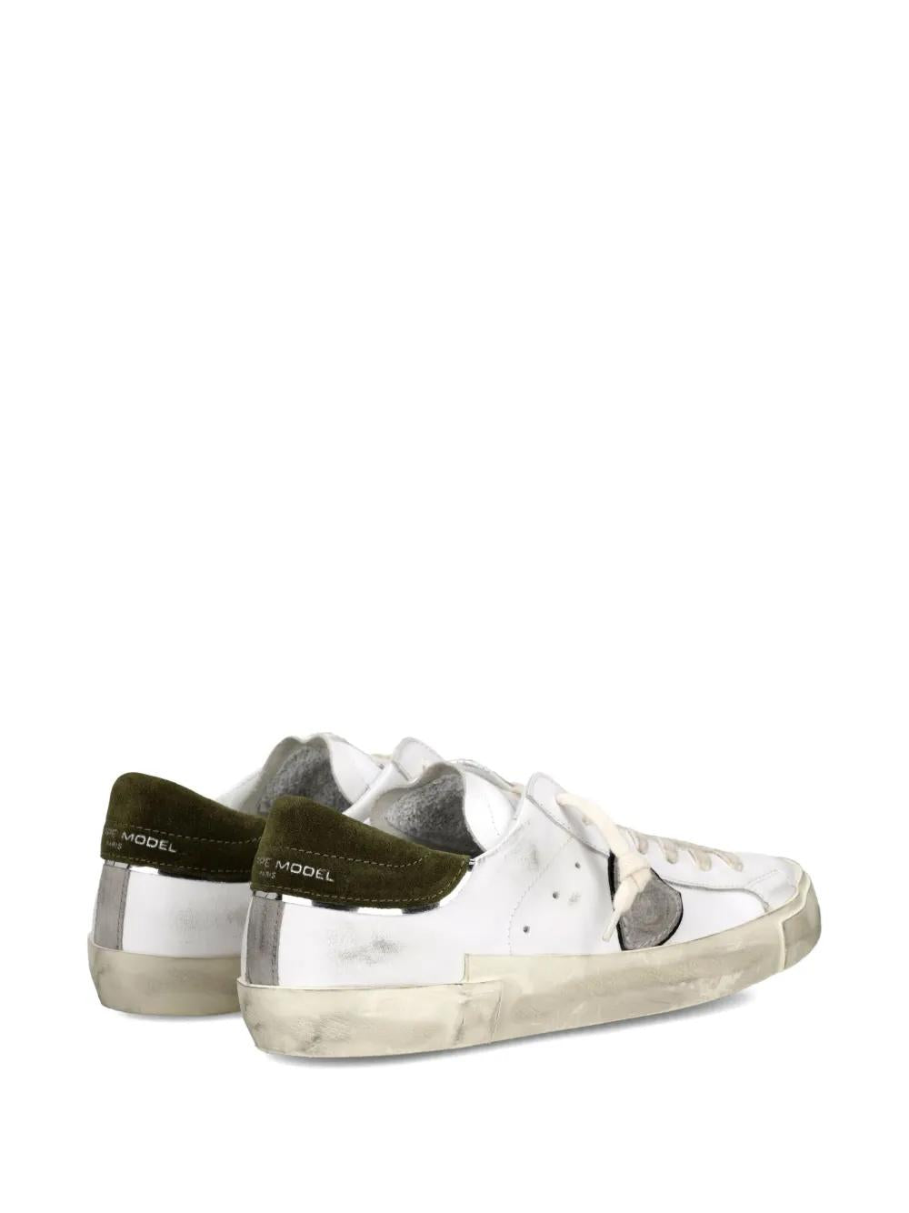 PHILIPPE MODEL PARIS Worn-Look Leather Low-Tops Sneakers for Men