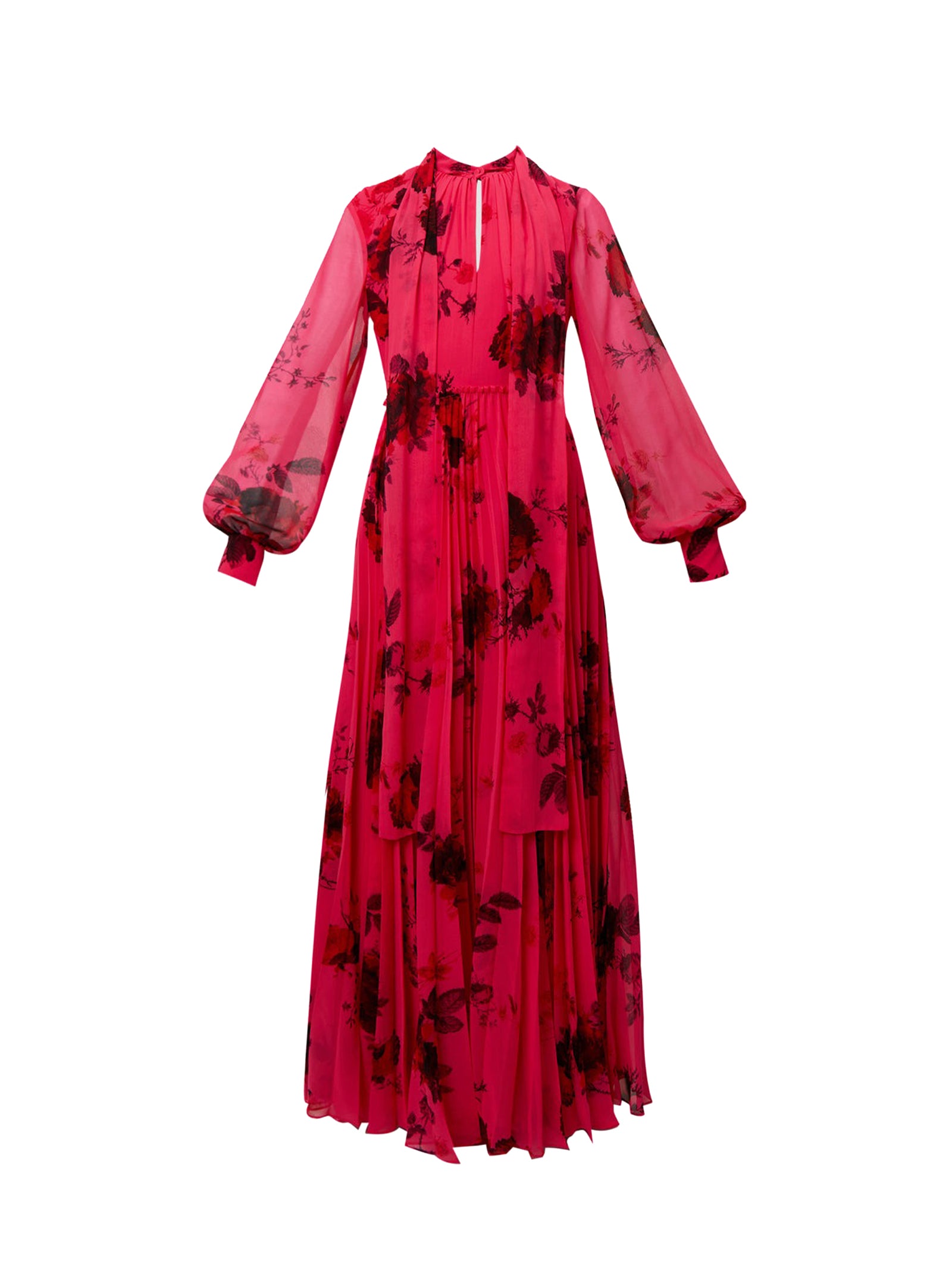 ERDEM Floral Print Long Sleeved Mini Dress