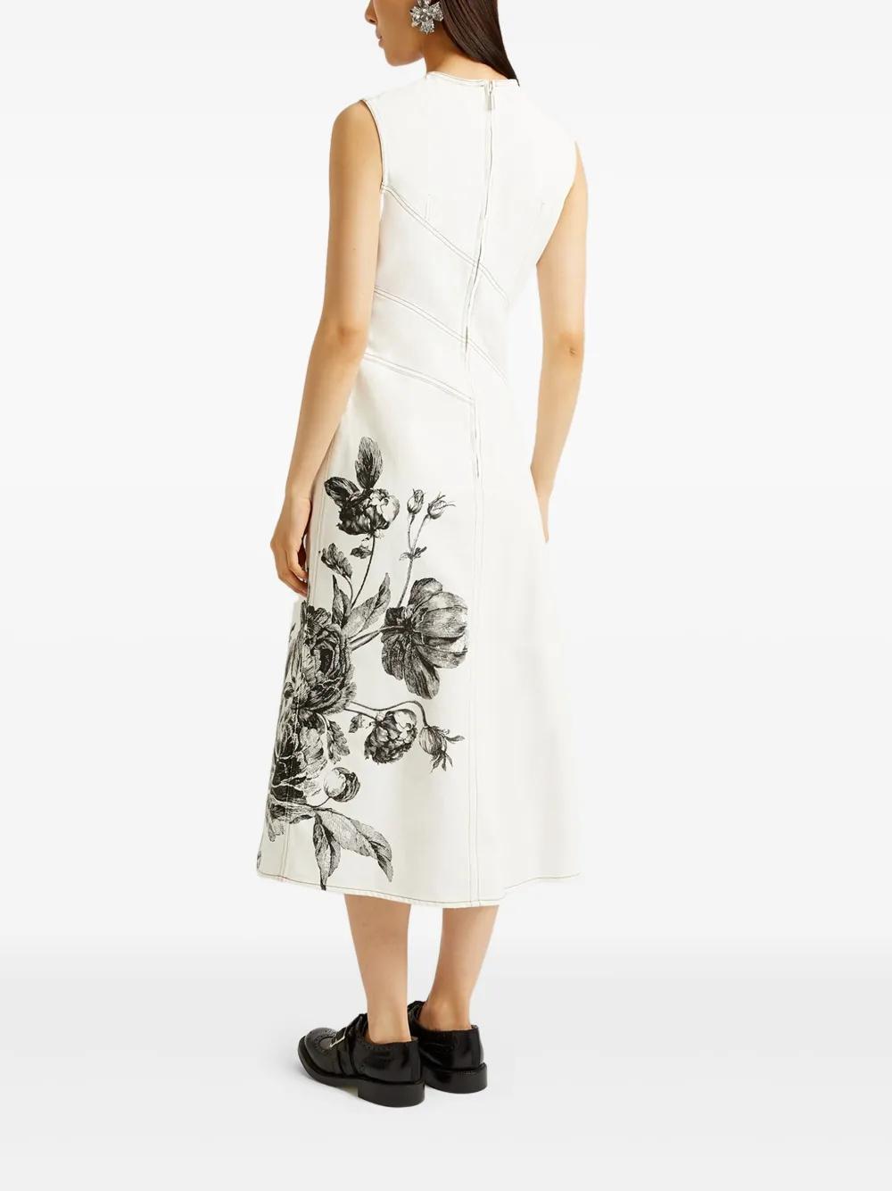 ERDEM Sleeveless Mini Floral Dress