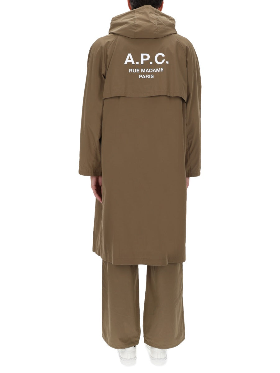 A.P.C. Men's Polyester Cotton Trench Coat