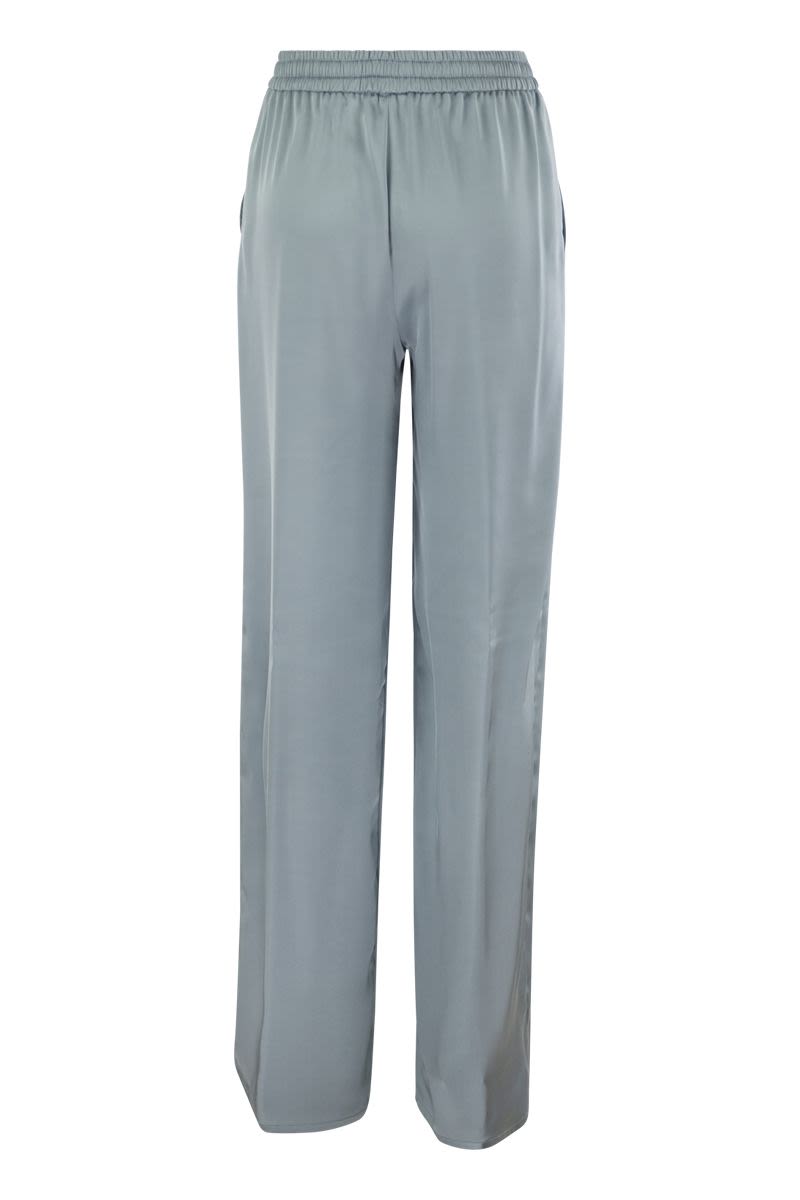 HERNO Elegant Satin Trousers with Elastic Waistband - Regular Fit