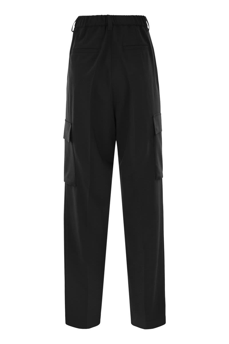 HERNO Elegant Wide Leg Cargo Pants