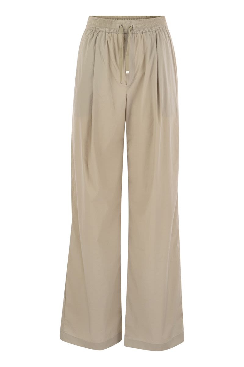 HERNO Stretch Nylon Trousers with Drawstring Waist