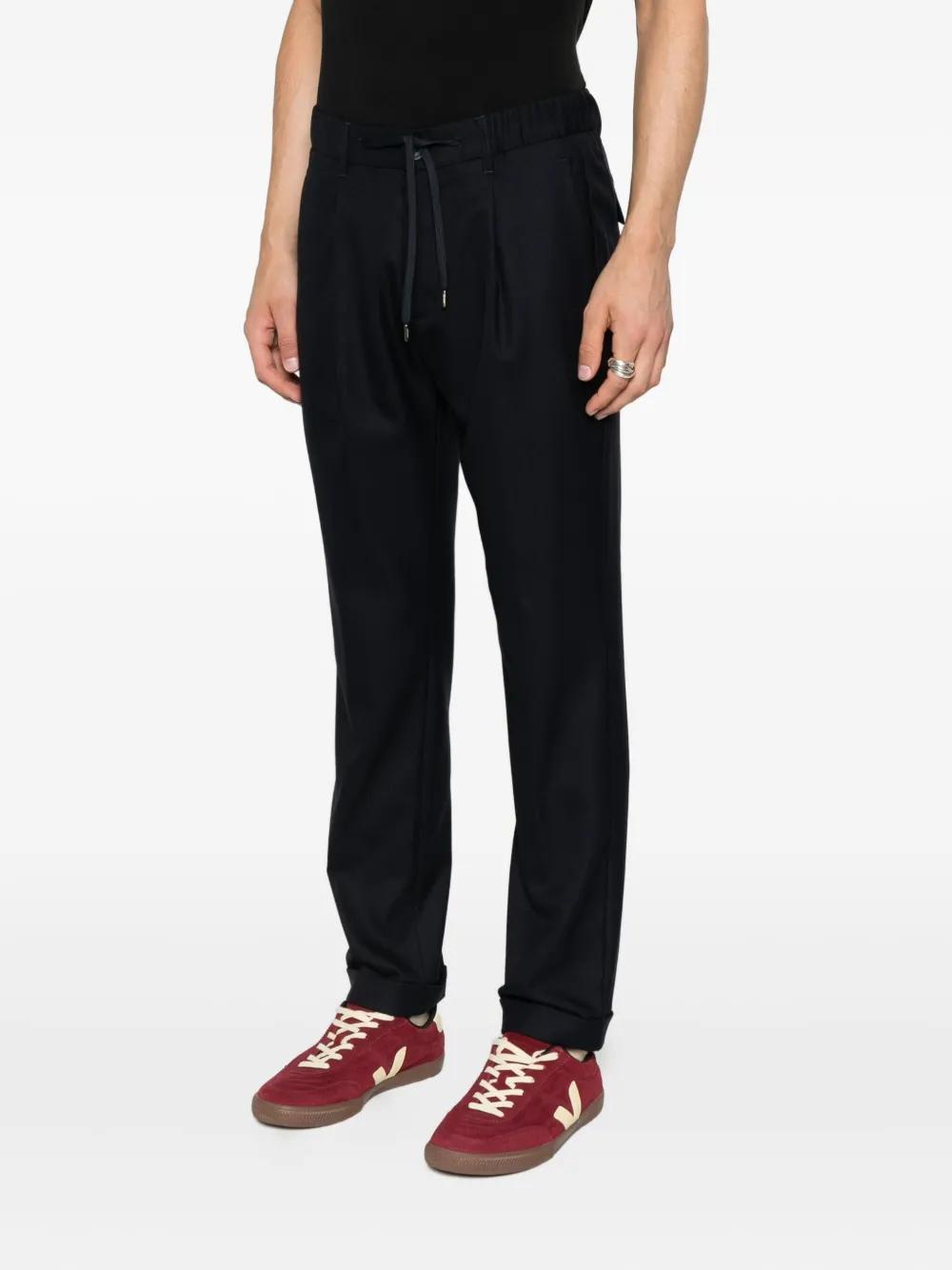 HERNO Pleated Drawstring Trousers for Men