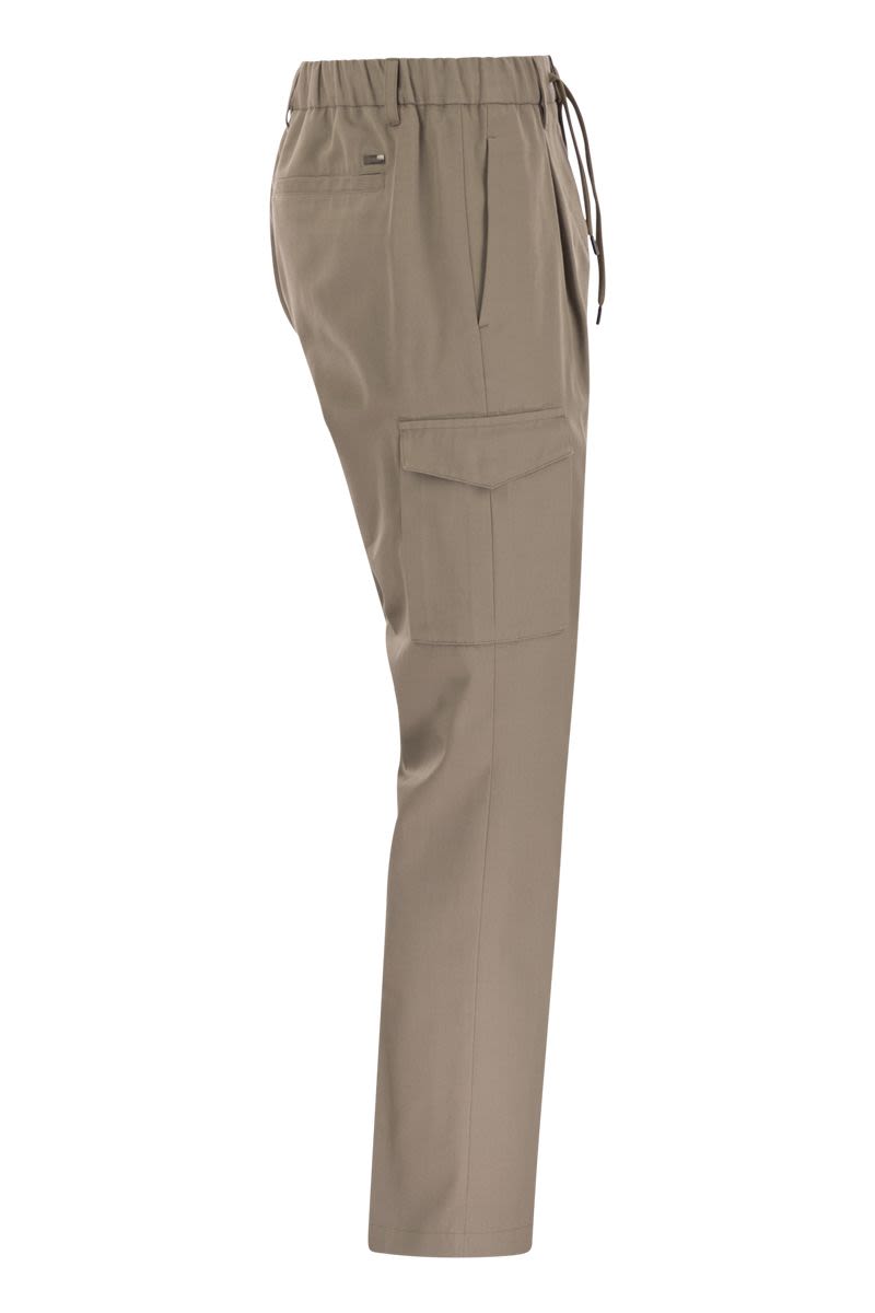 HERNO Pure Cotton Resort Cargo Trousers
