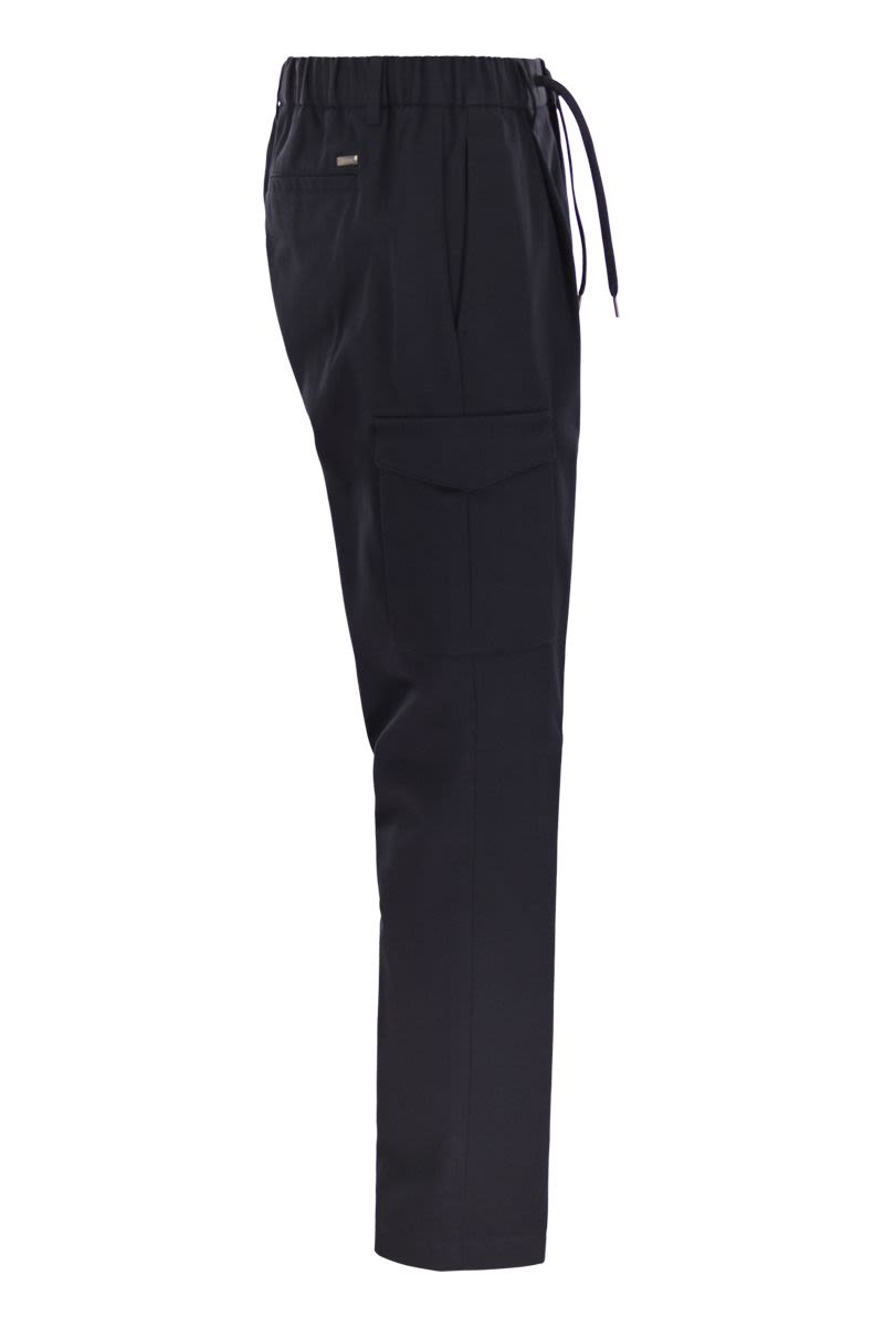 HERNO Pure Cotton Resort Cargo Trousers - Regular Fit