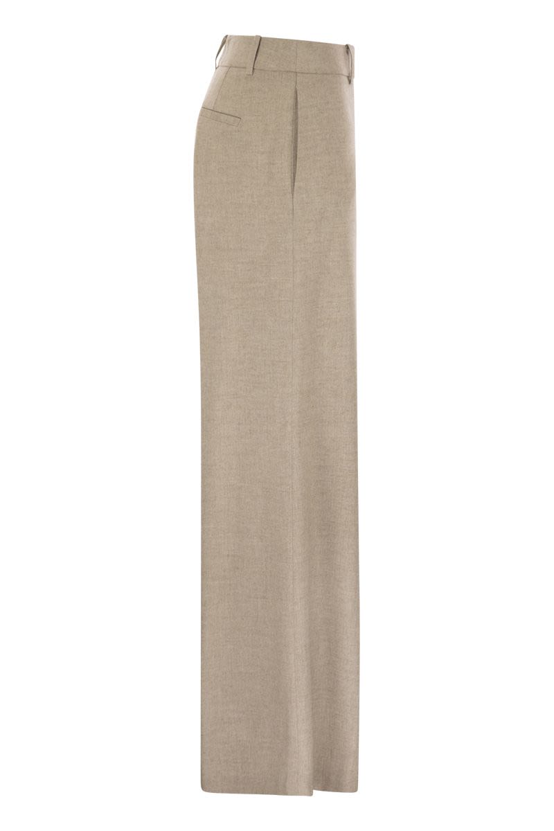 HERNO Chic Resort Trousers with Mélange Effect - Women's Regular Fit
