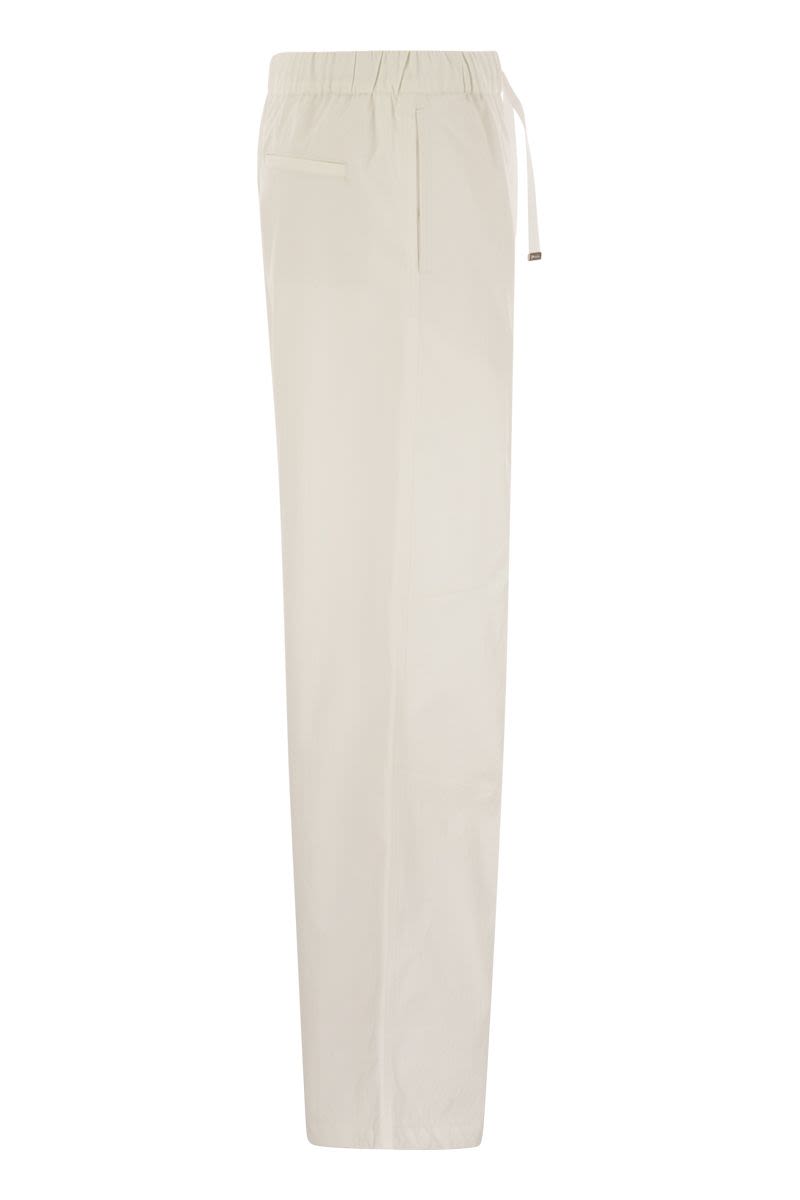 HERNO Resort Cotton Trousers with Drawstring for Women