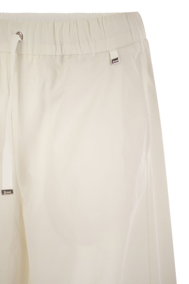 HERNO Resort Cotton Trousers with Drawstring for Women
