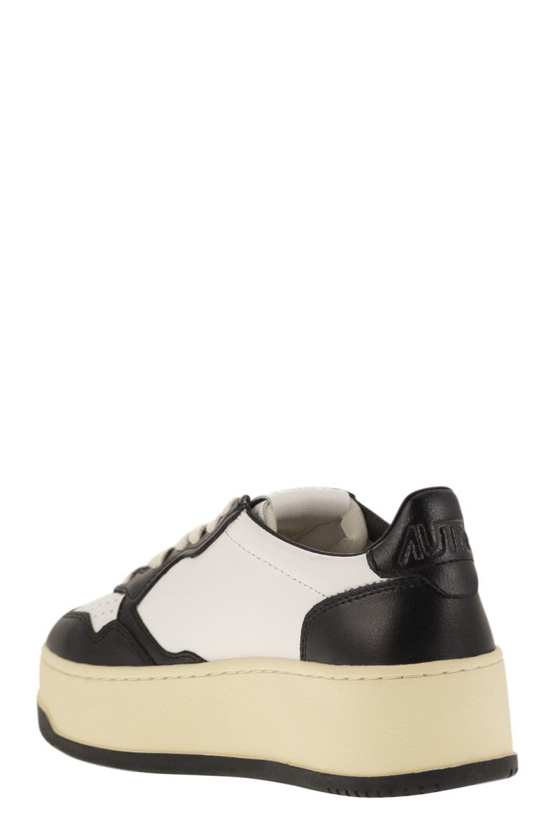 AUTRY Elevated Platform Leather Trainers for Women - Mini Style