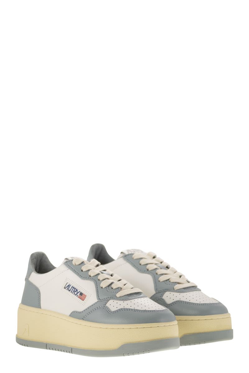 AUTRY Elevated Platform Leather Trainers for Women