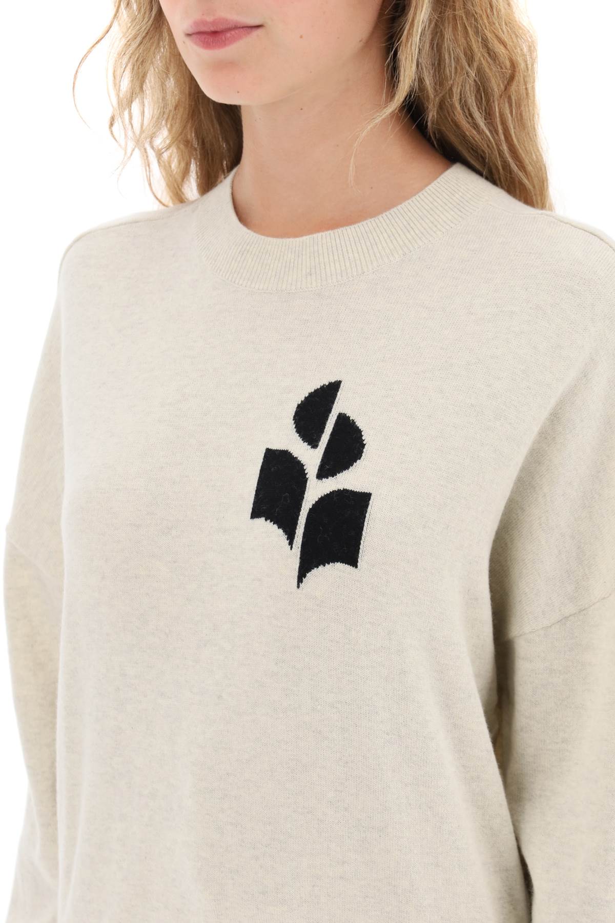 ISABEL MARANT ETOILE Karin Intarsia Logo Cardigan (Women's, Mini)