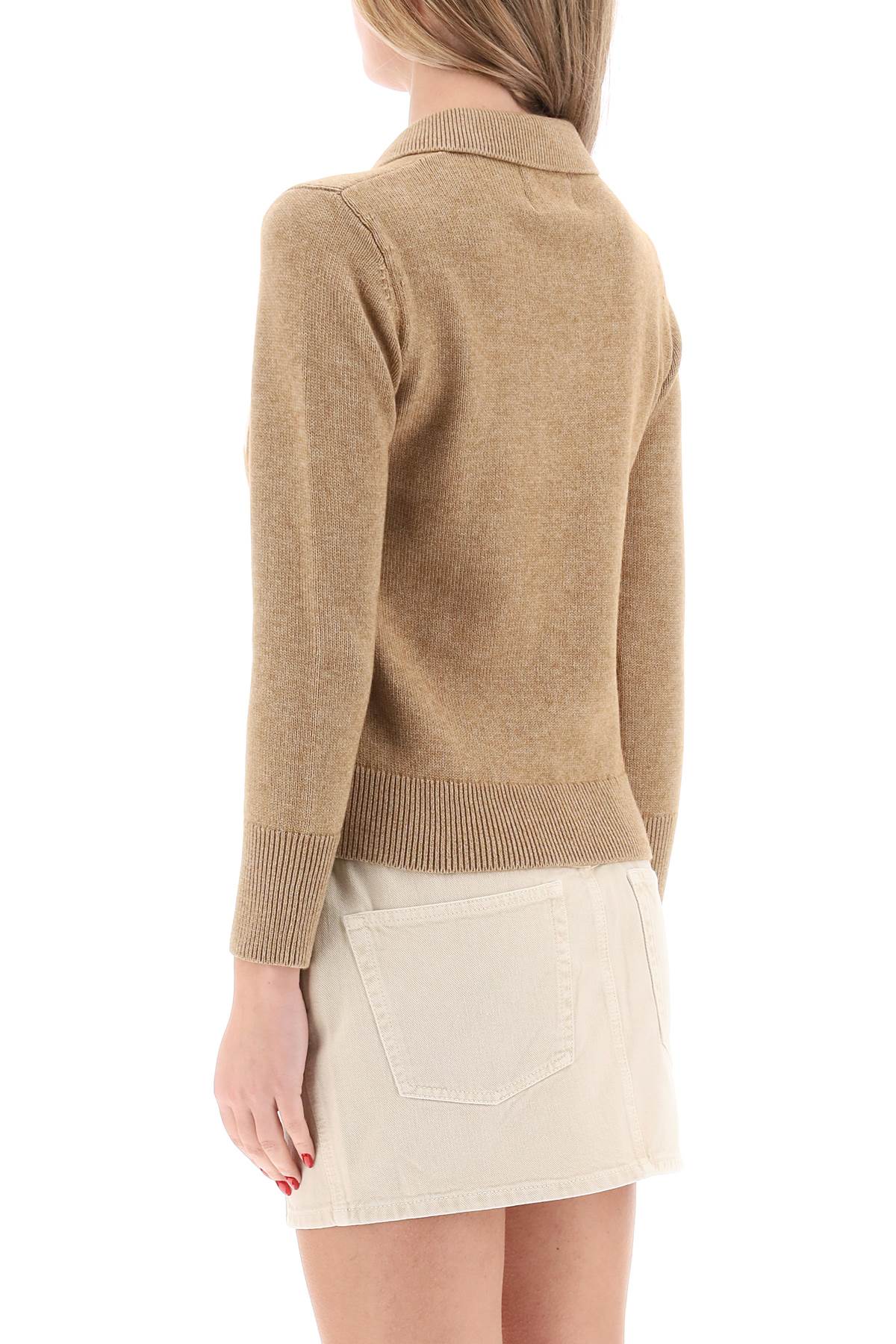 ISABEL MARANT ETOILE Melange Cotton Blend Nola Polo Shirt