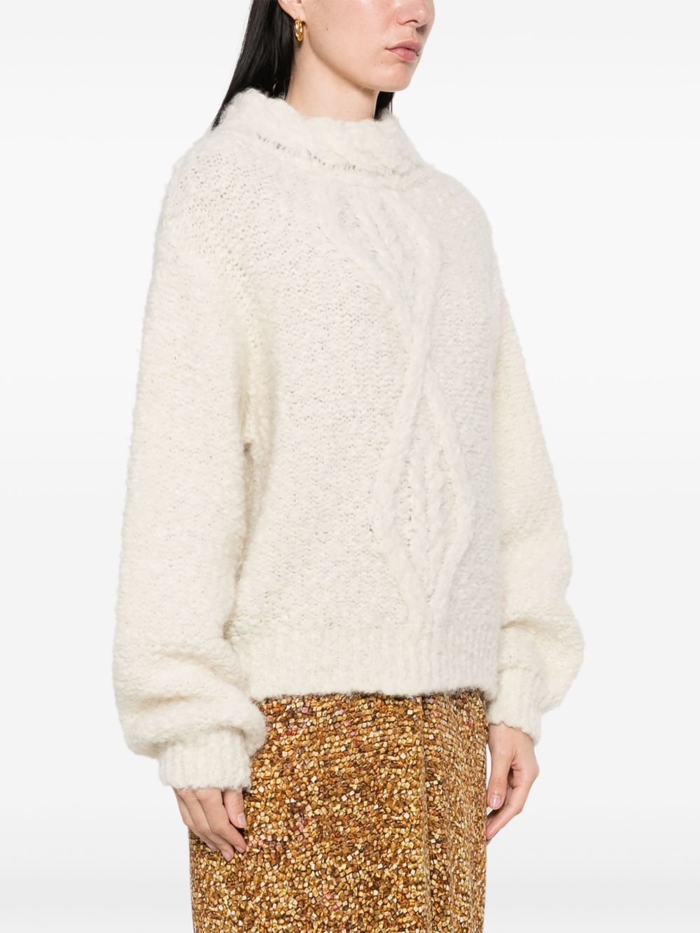 ISABEL MARANT Wool Pullover with Drop Shoulder Design