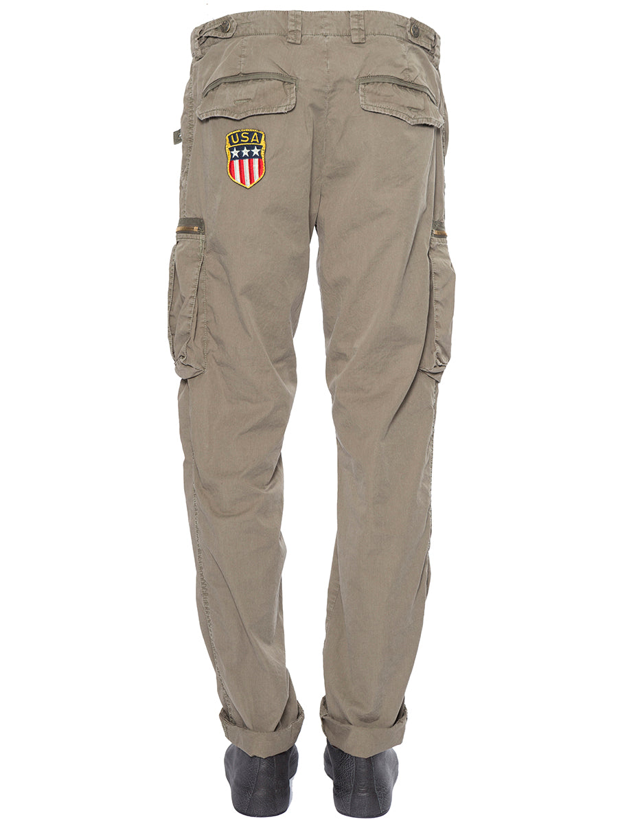 HISTORY REPEATS Men's Mini Cargo Trousers with Patches - Size 50