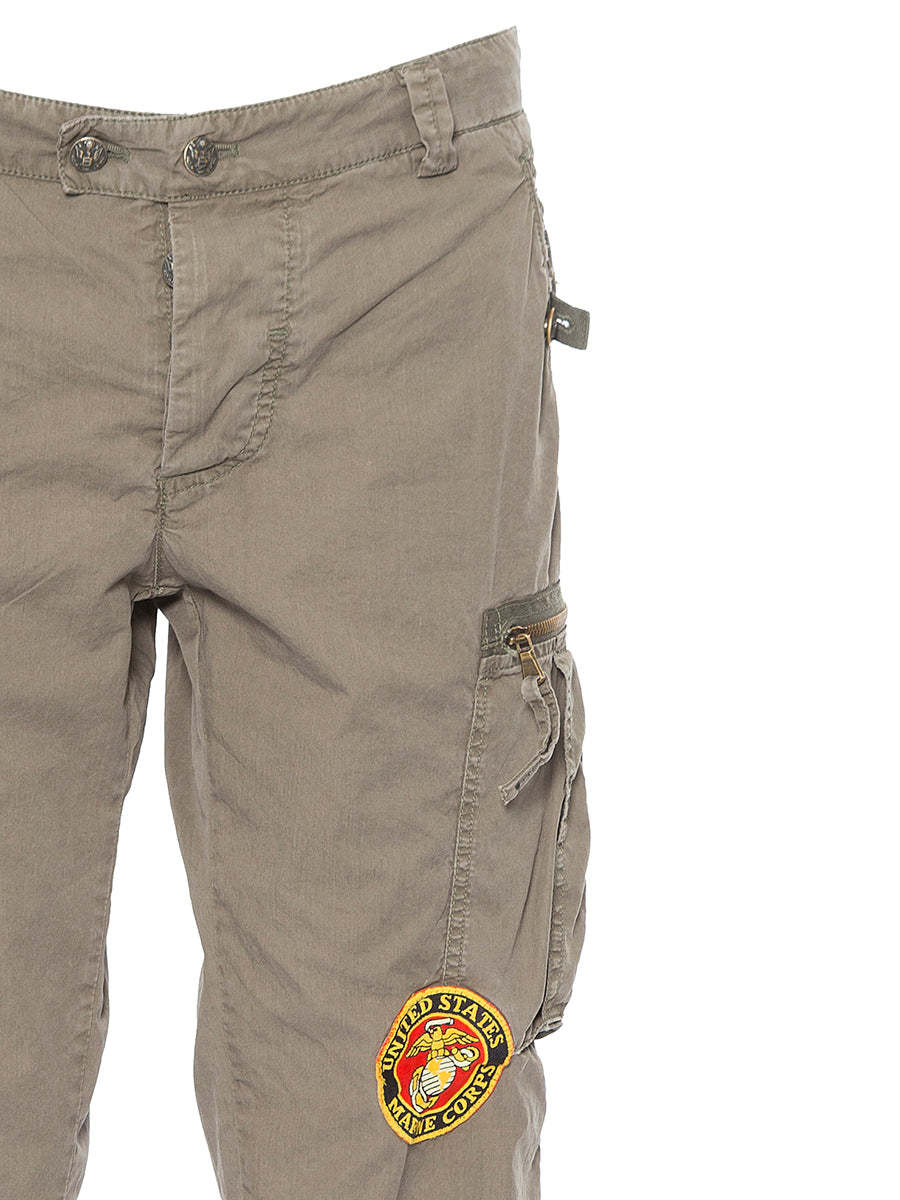 HISTORY REPEATS Men's Mini Cargo Trousers with Patches - Size 50