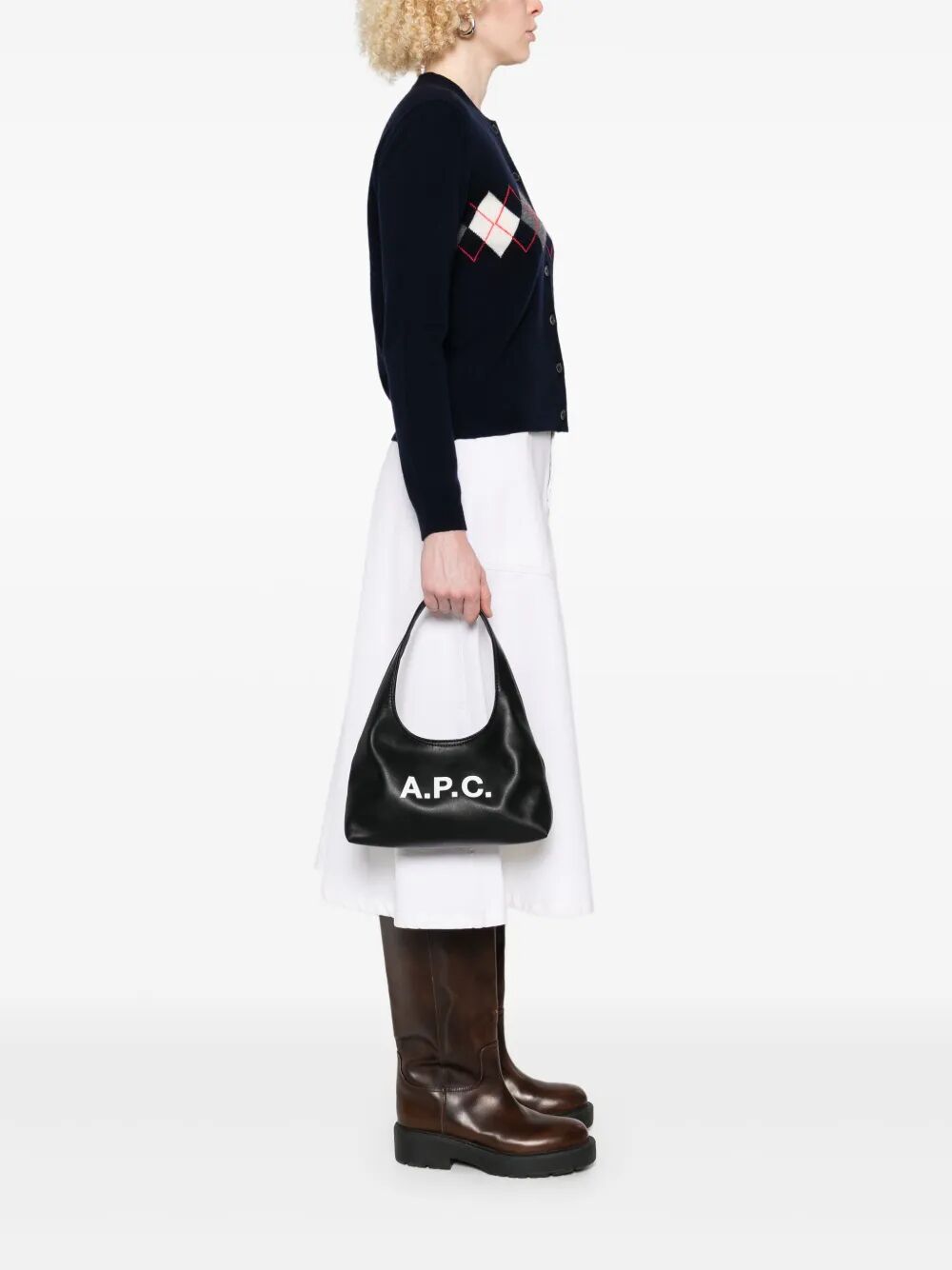 A.P.C. Mini Synthetic Leather Small Ninon Shoulder Handbag
