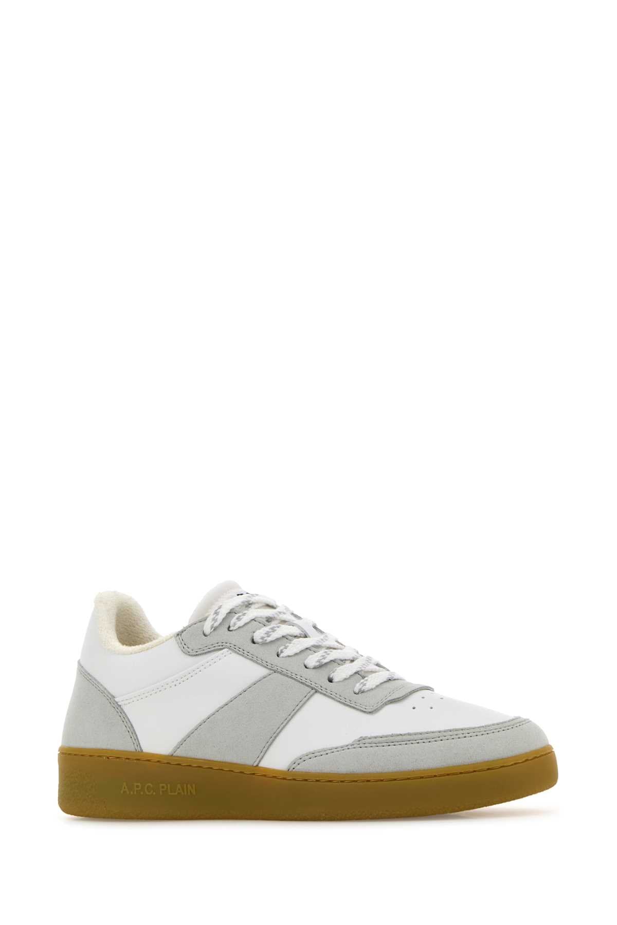 A.P.C. Two-Tone Synthetic Leather Plain Sneakers - Unisex