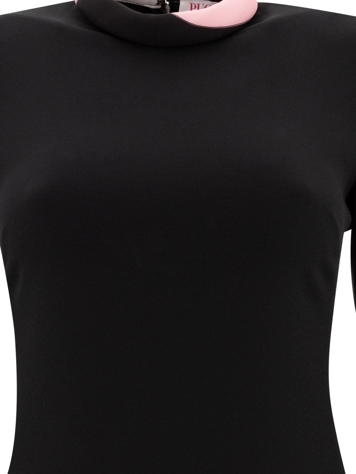 PUCCI Slim Fit A-Line Dress with Contrasting Collar