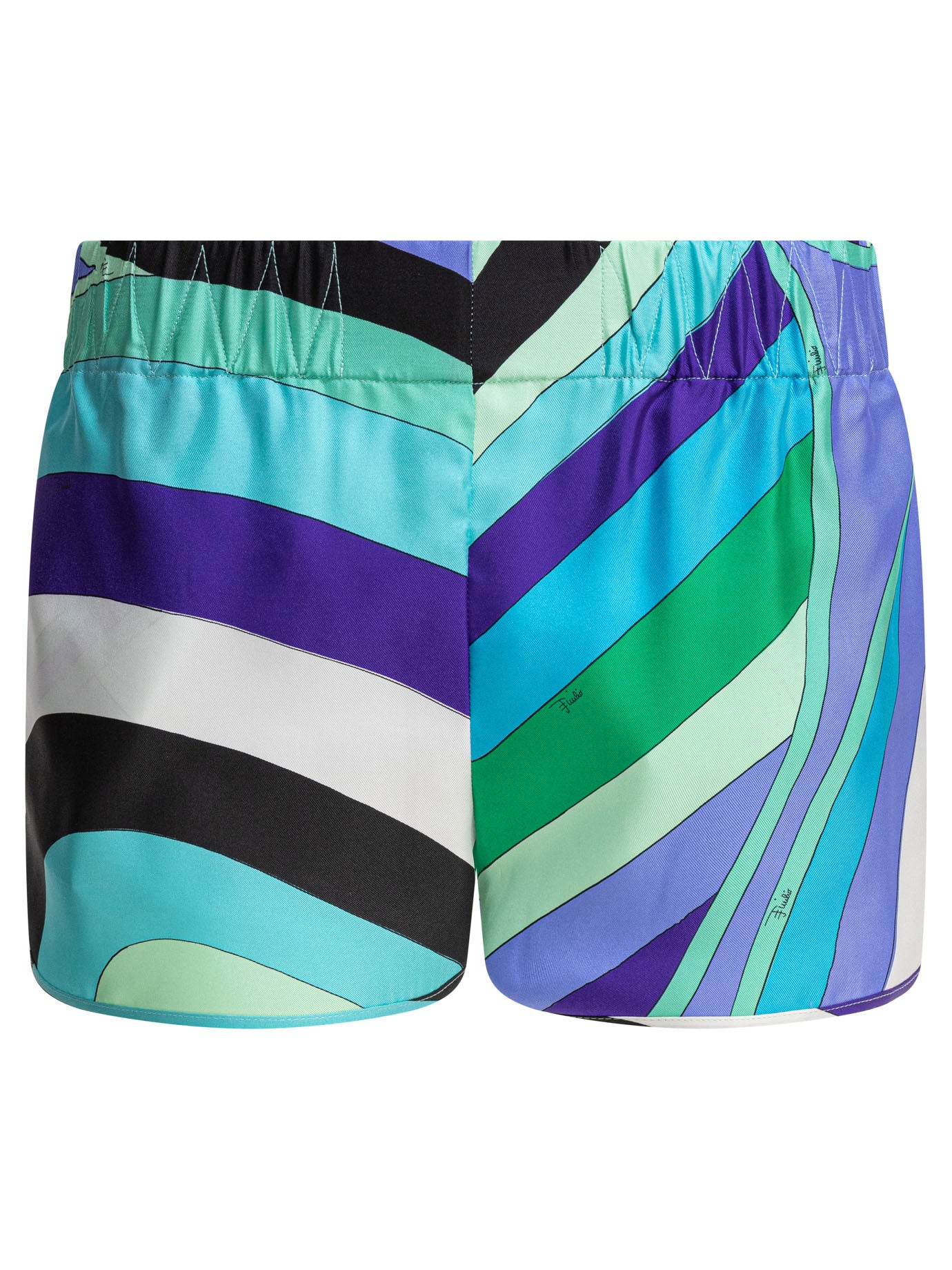 PUCCI Chic Iris Print Bermuda Shorts