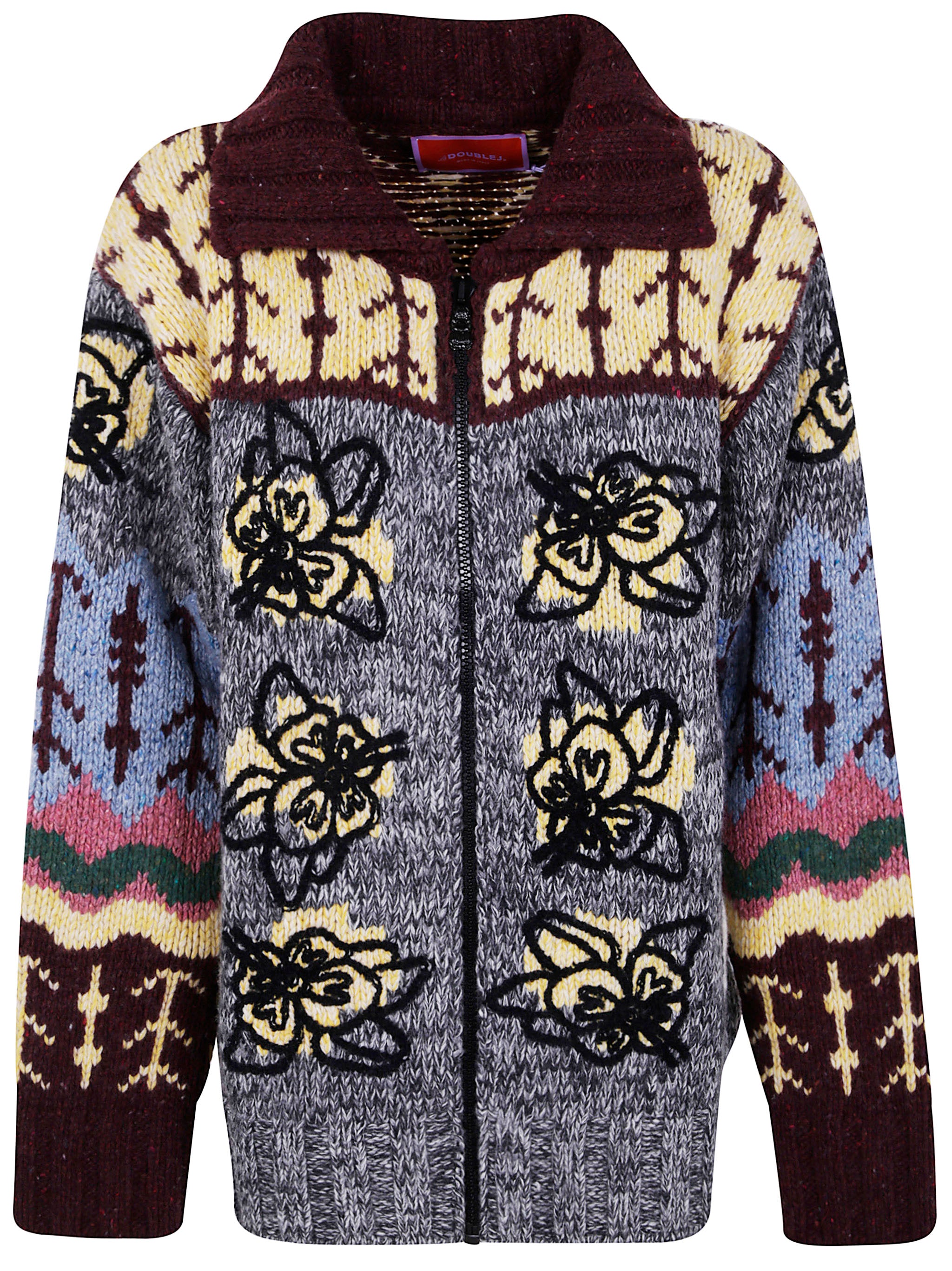 LA DOUBLE J Embroidered Chalet Cardigan