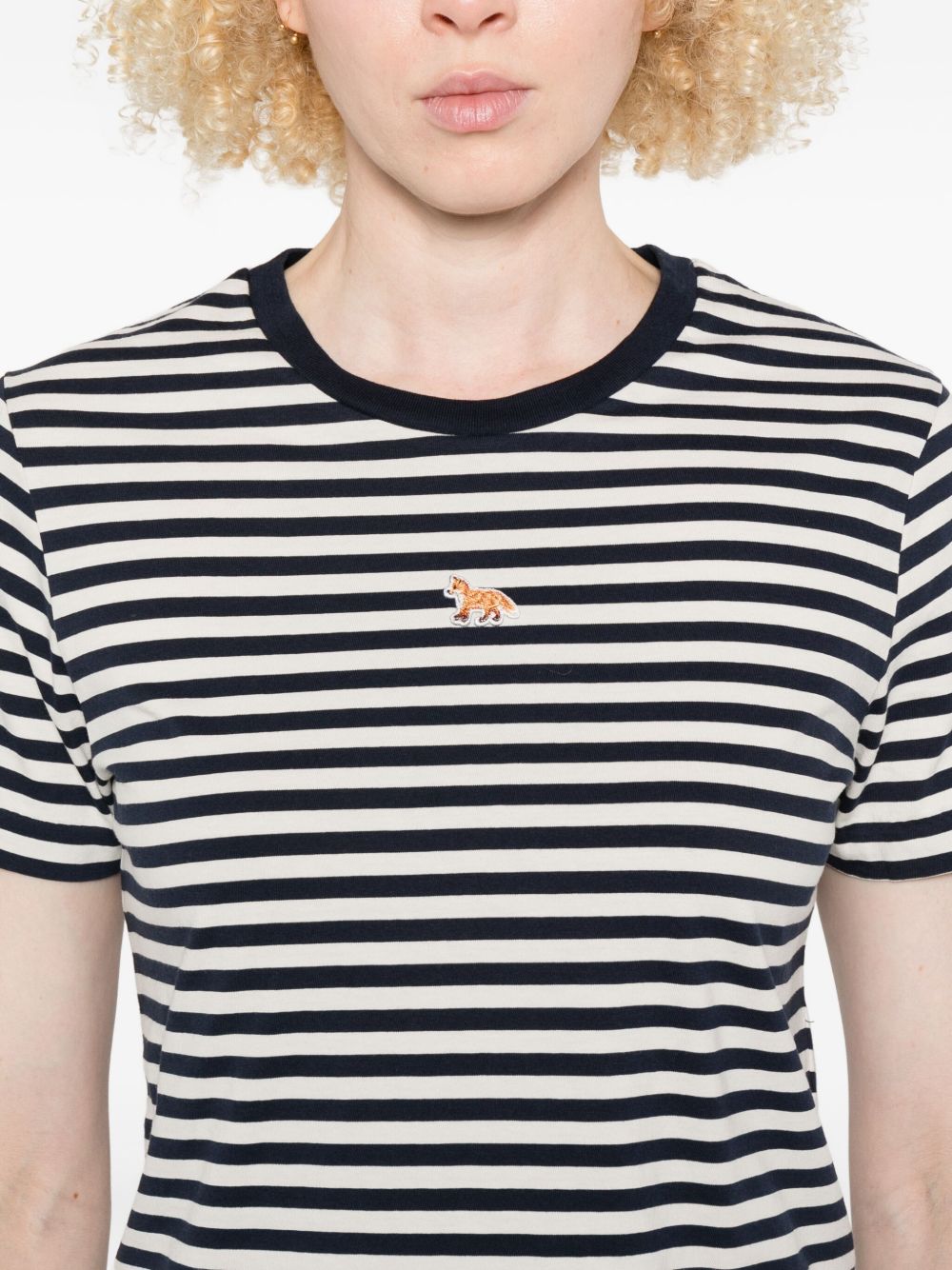 MAISON KITSUNÉ Baby Fox Striped Cotton T-Shirt