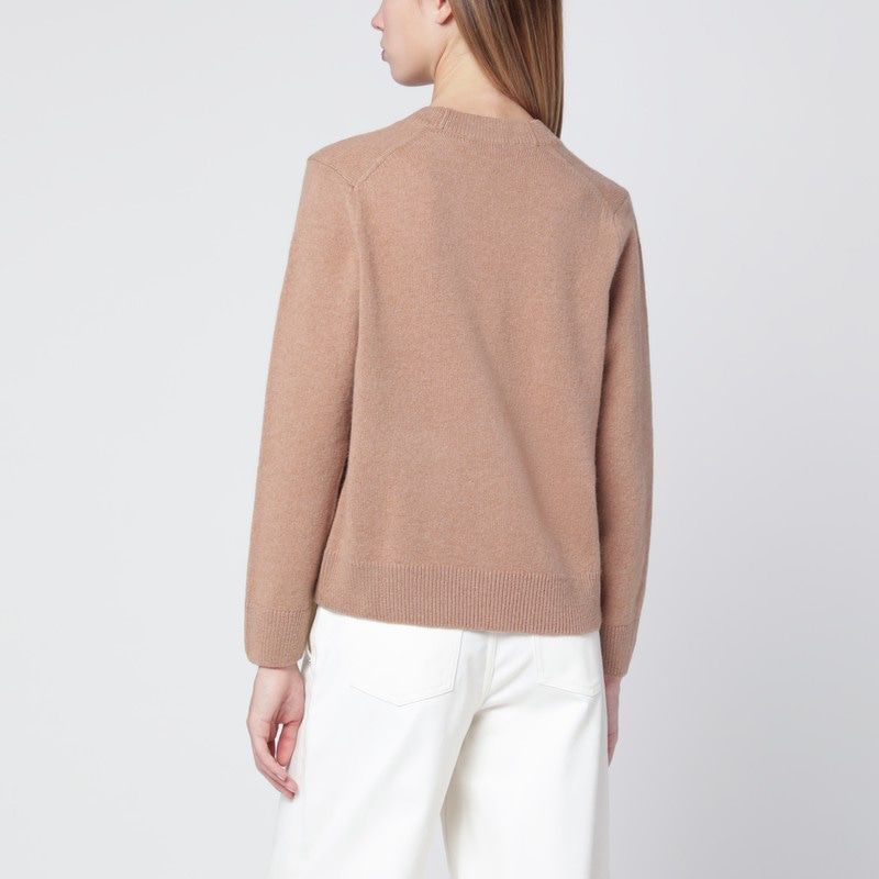 MAISON KITSUNÉ Light Brown Wool Cardigan for Women