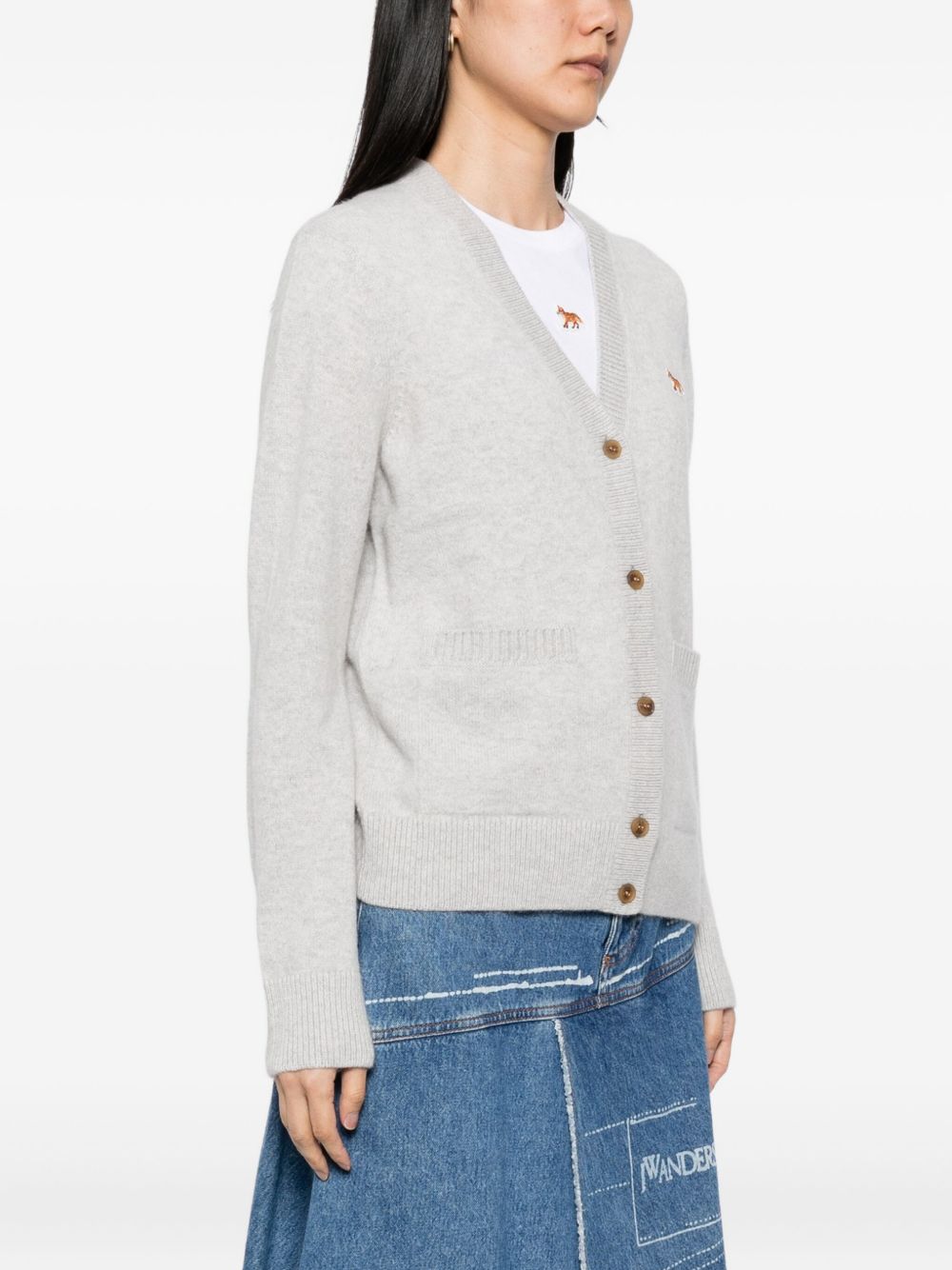 MAISON KITSUNÉ Wool Baby Fox Cardigan for Women