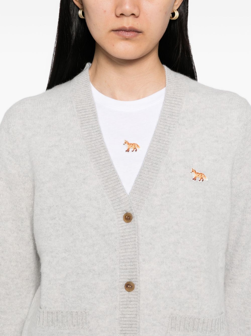 MAISON KITSUNÉ Wool Baby Fox Cardigan for Women