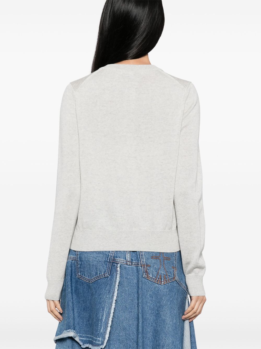 MAISON KITSUNÉ Wool Cardigan with Fox Logo Patch for Women