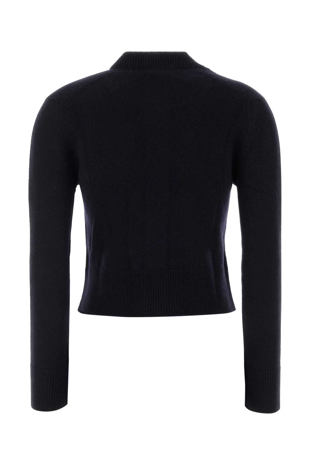 MAISON KITSUNÉ Fitted Wool Cardigan with Baby Fox Patch