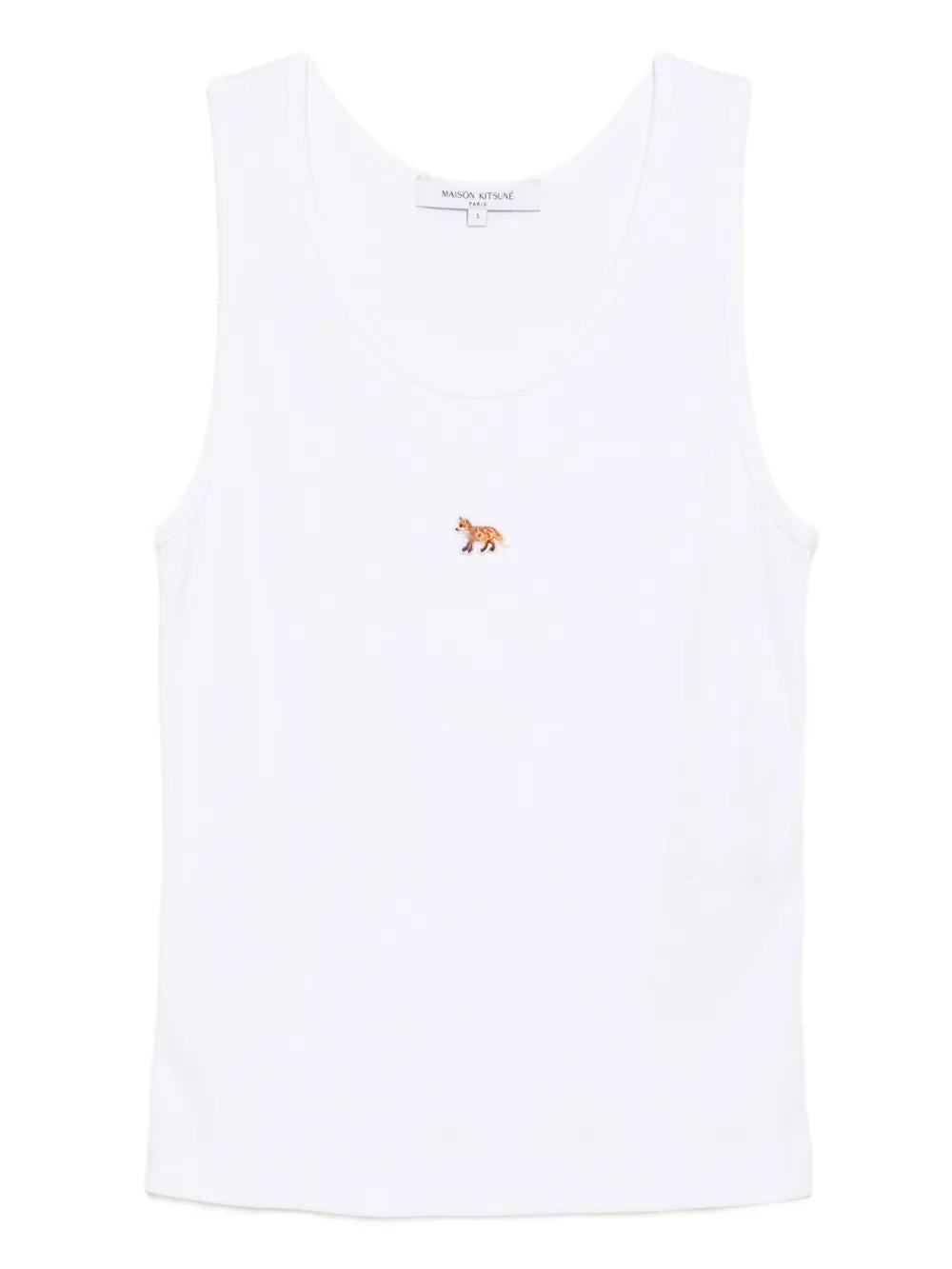 MAISON KITSUNÉ Women's Sleeveless Fox Graphic Cotton Tank Top